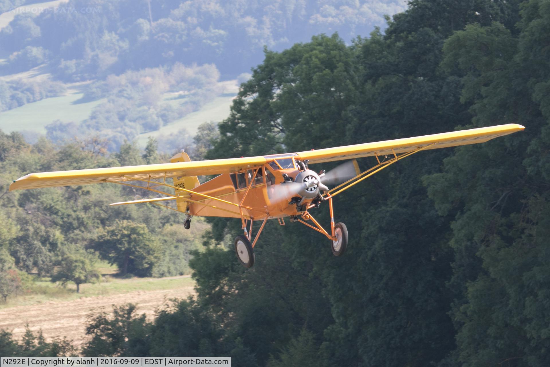 N292E, 1929 Curtiss-Wright Robin J-1 C/N 130, On approach for the 2016 Hahnweide Oldtimer Fliegertreffen