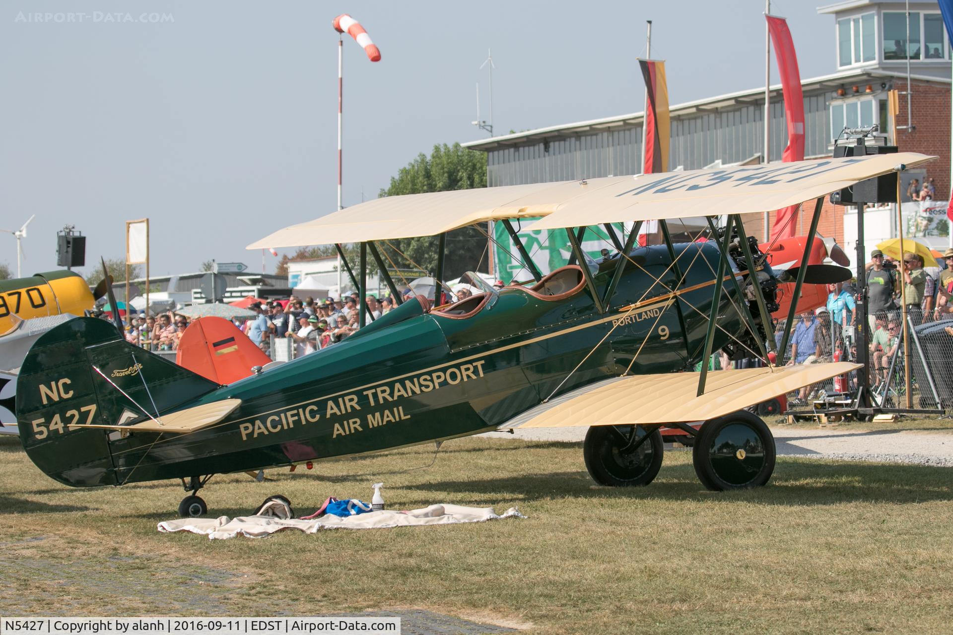 N5427, 1928 Travel Air 4000 C/N 516, On the flightline at the 2016 Hahnweide Oldtimer Fliegertreffen
