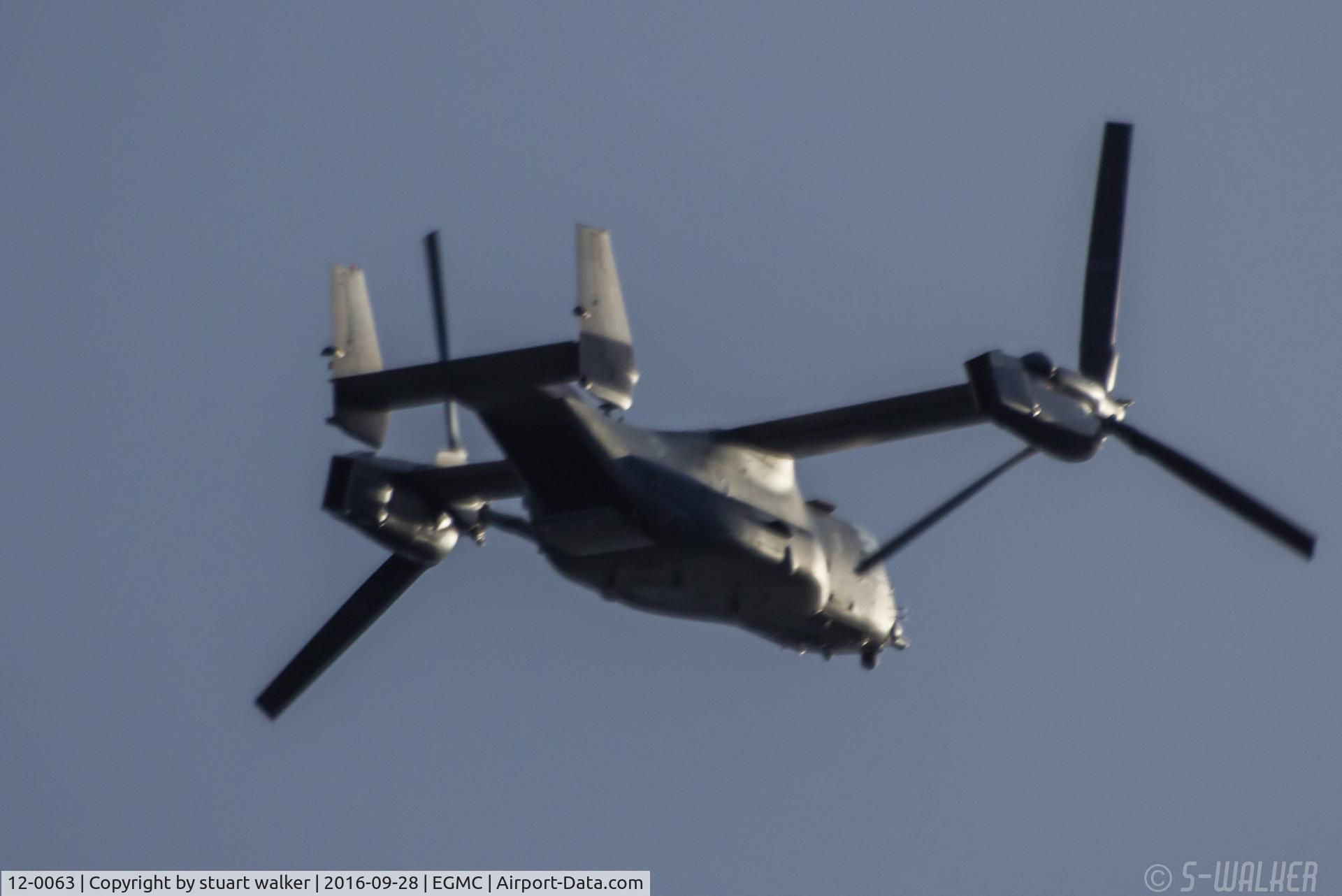 12-0063, 2012 Bell-Boeing CV-22B Osprey C/N D1044, pass over southend on sea