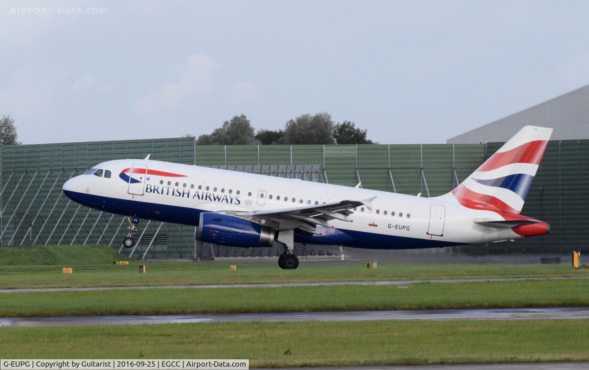 G-EUPG, 2000 Airbus A319-131 C/N 1222, At Manchester
