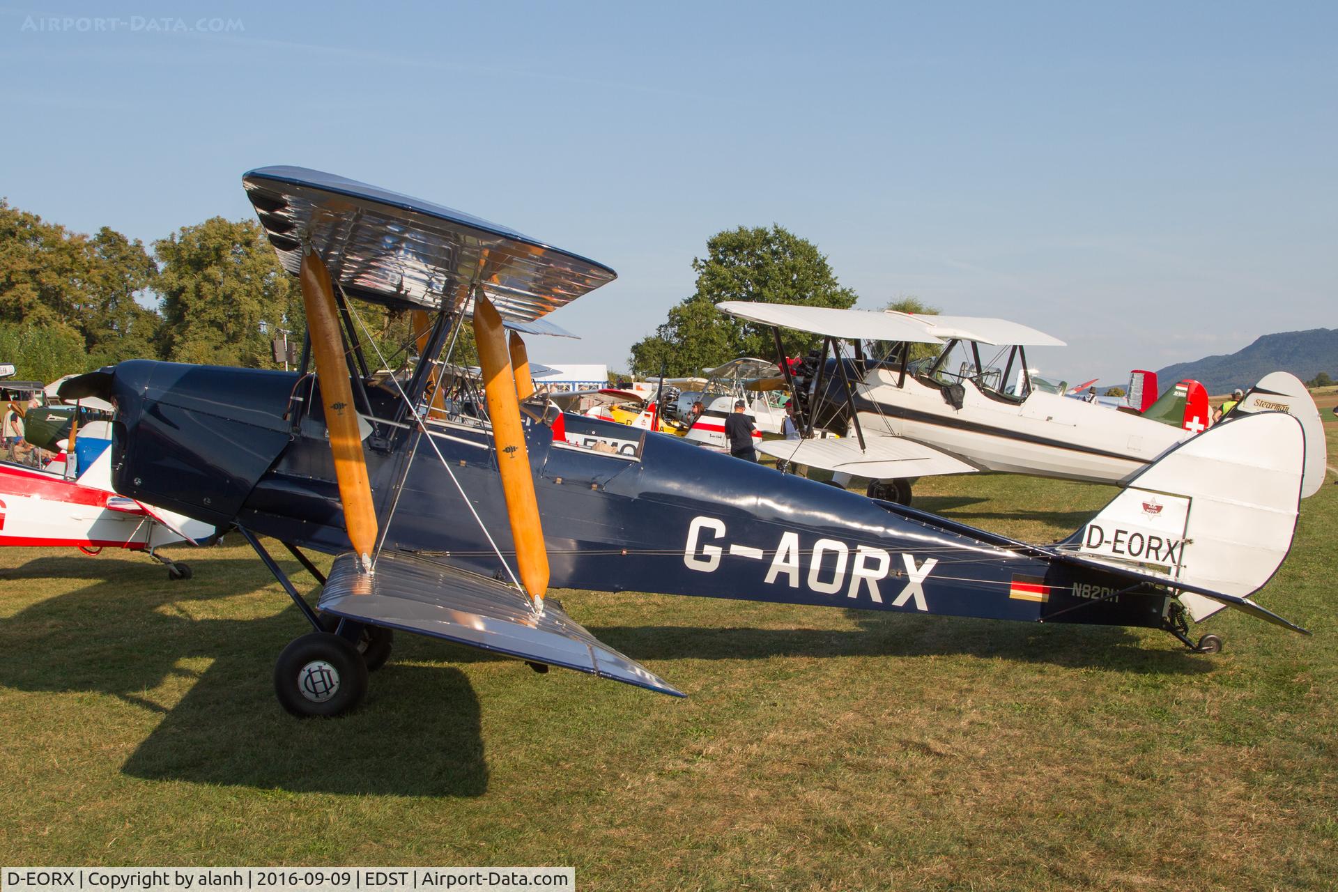 D-EORX, 1943 De Havilland DH-82A Tiger Moth II C/N 83866, On the flightline at the 2016 Hahnweide Oldtimer Fliegertreffen