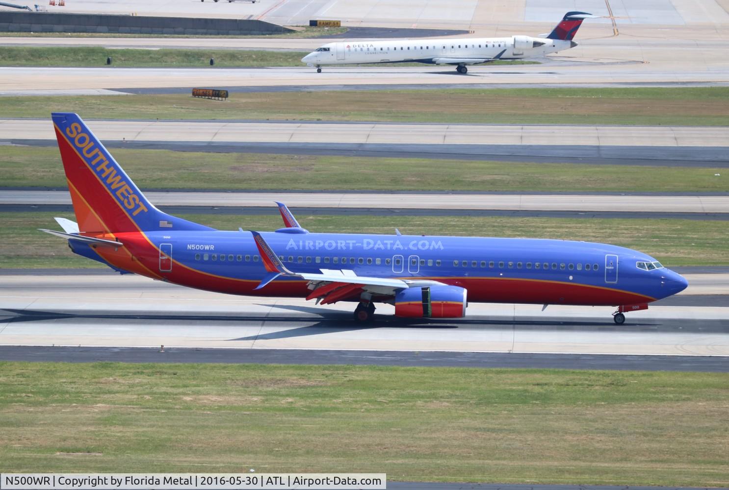 N500WR, 2014 Boeing 737-8H4 C/N 36898, Southwest 737-800 that wears the former registration of retired NASCAR Driver Rusty Wallace's Lear.