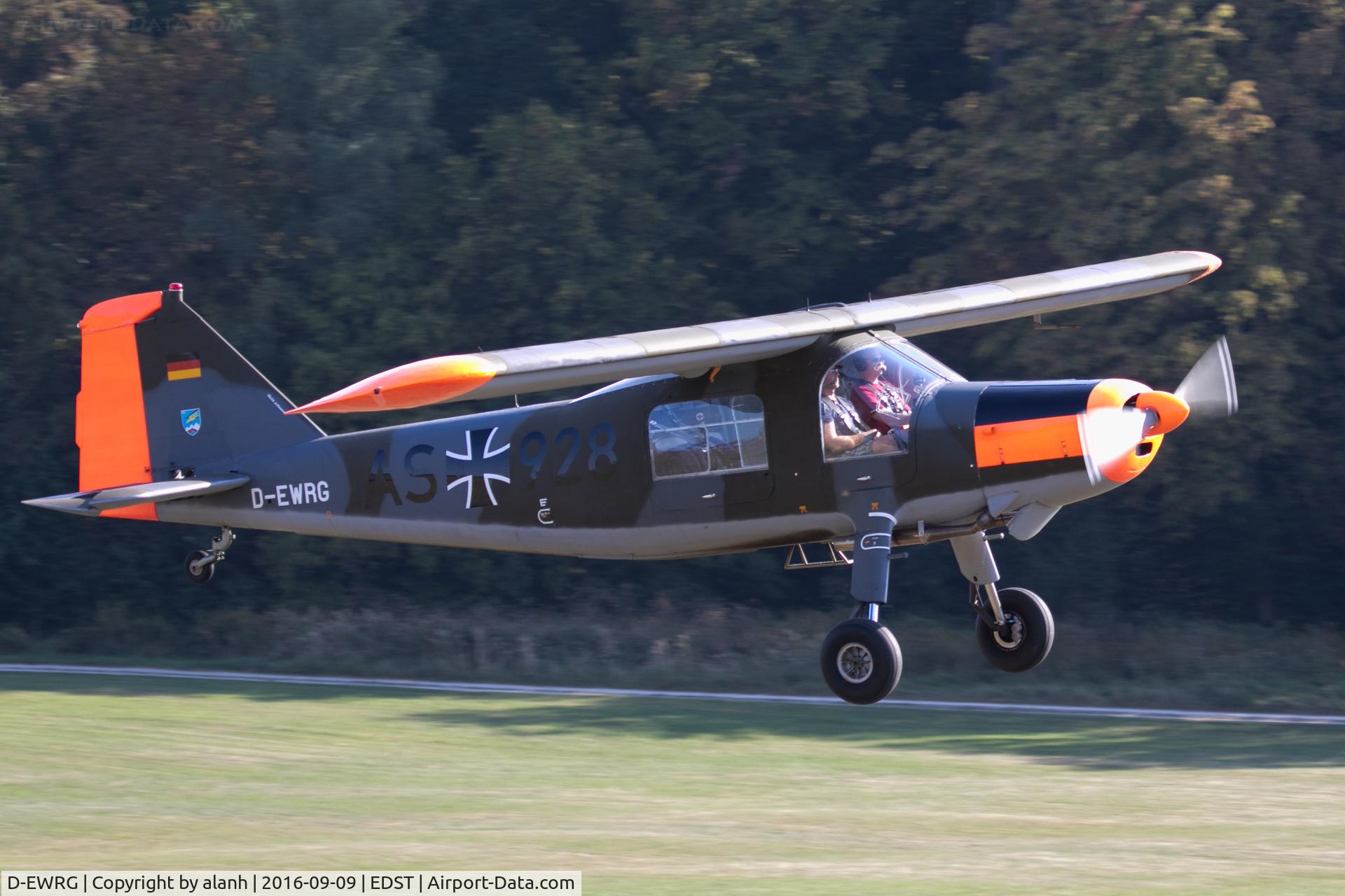 D-EWRG, 1958 Dornier Do-27B-1 C/N 276, Arriving at the 2016 Hahnweide Oldtimer Fliegertreffen