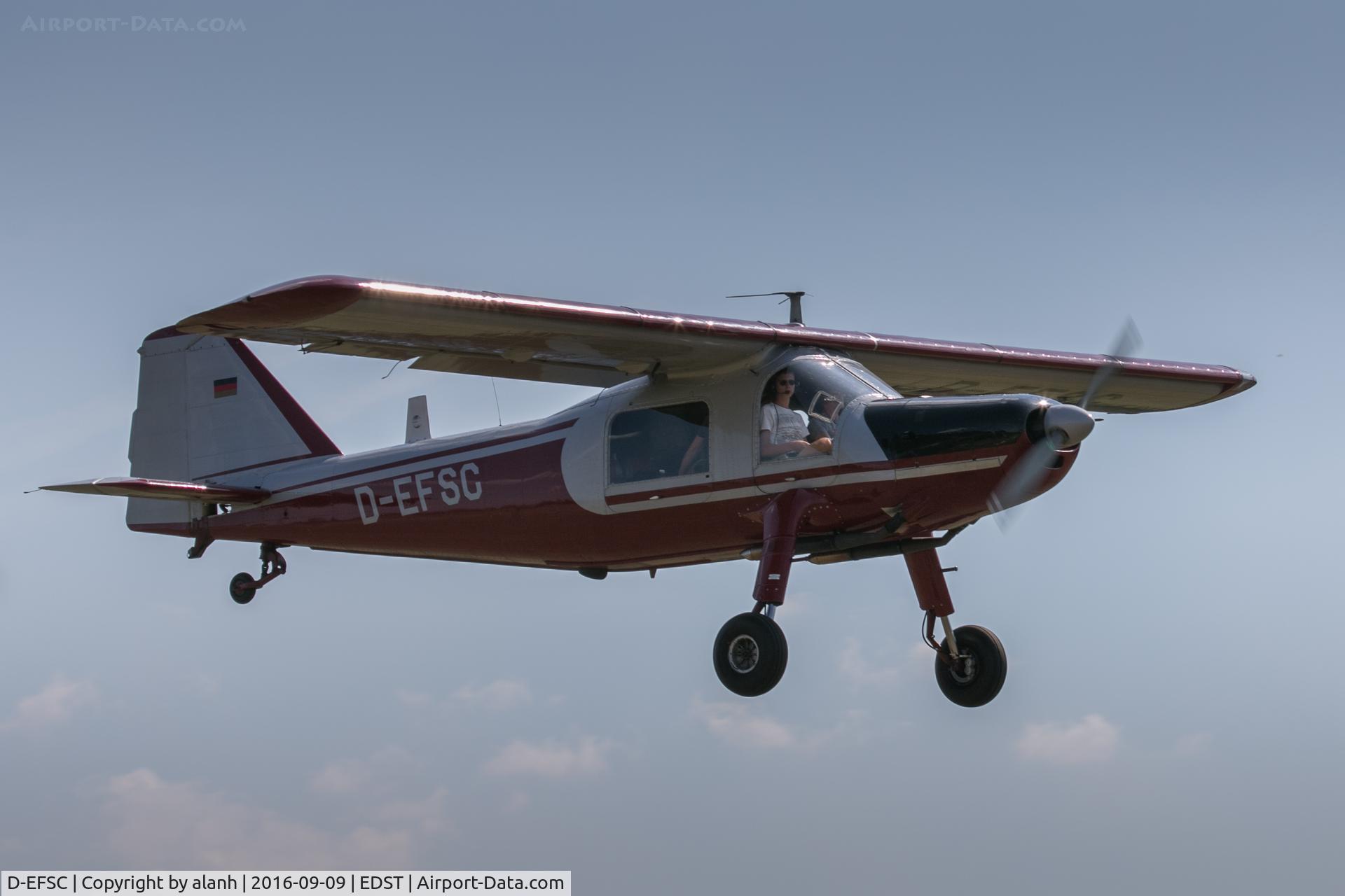 D-EFSC, 1961 Dornier Do 27A-4 C/N 2109, Arriving at the 2016 Hahnweide Oldtimer Fliegertreffen