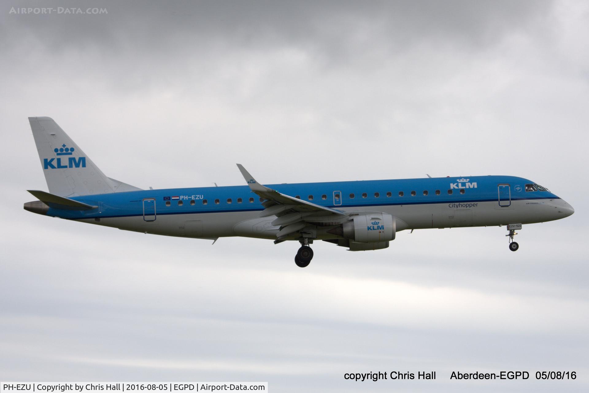 PH-EZU, 2012 Embraer 190LR (ERJ-190-100LR) C/N 19000522, KLM Cityhopper
