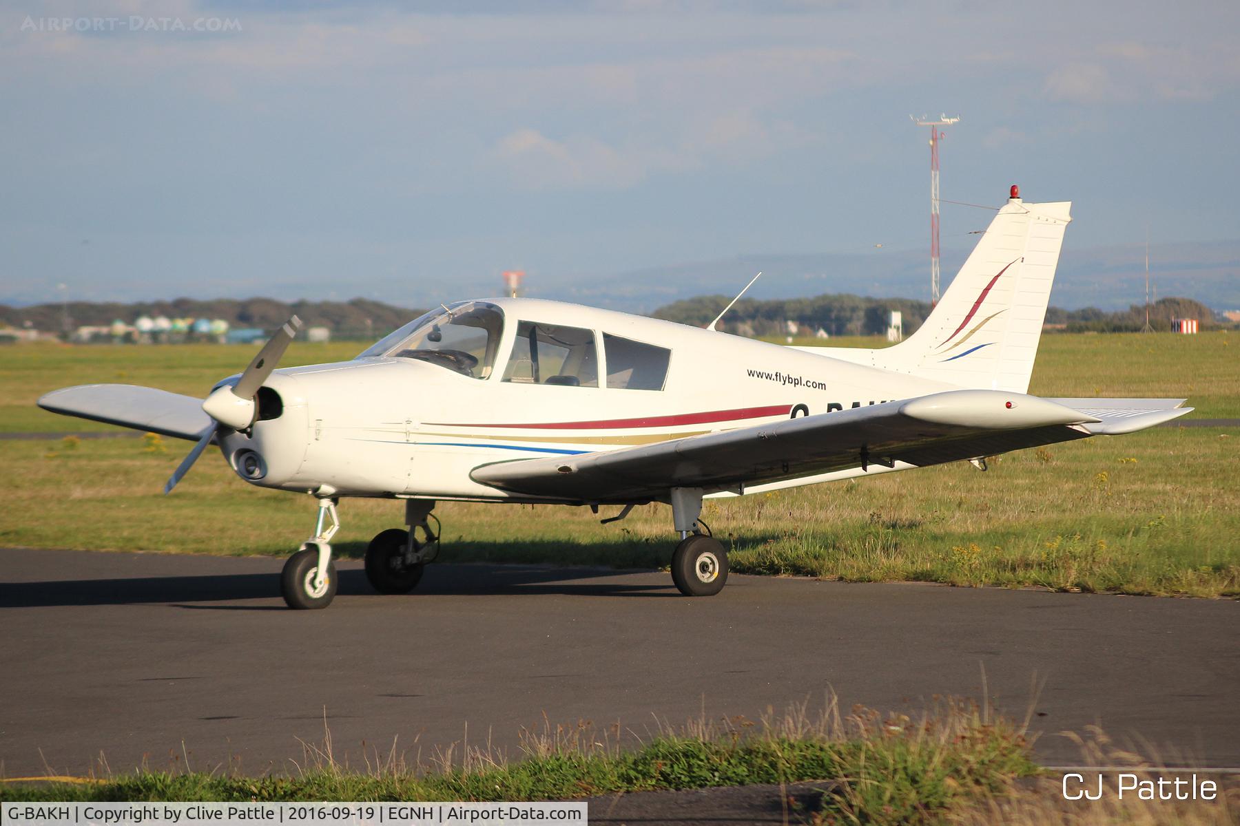 G-BAKH, 1972 Piper PA-28-140 Cherokee F C/N 28-7325014, at Blackpool EGNH