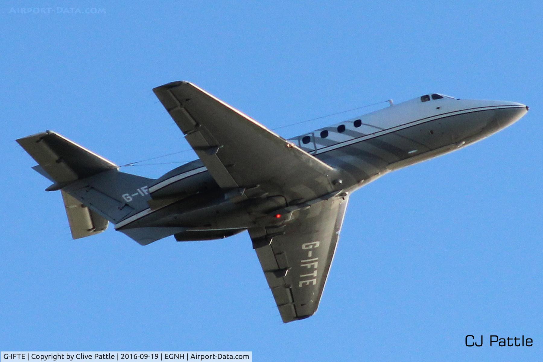 G-IFTE, 1978 British Aerospace HS.125 Series 700B C/N 257037, Take-off at Blackpool EGNH