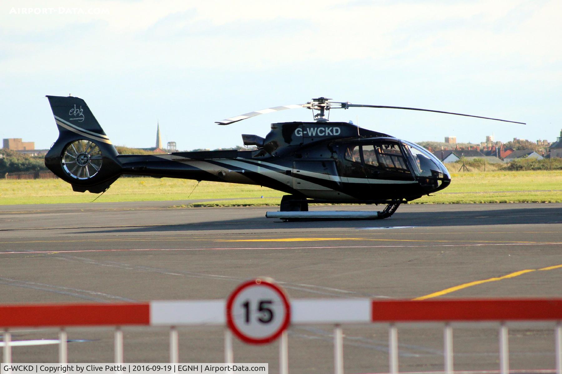 G-WCKD, 2009 Eurocopter EC-130B-4 (AS-350B-4) C/N 4746, Parked up at Blackpool EGNH