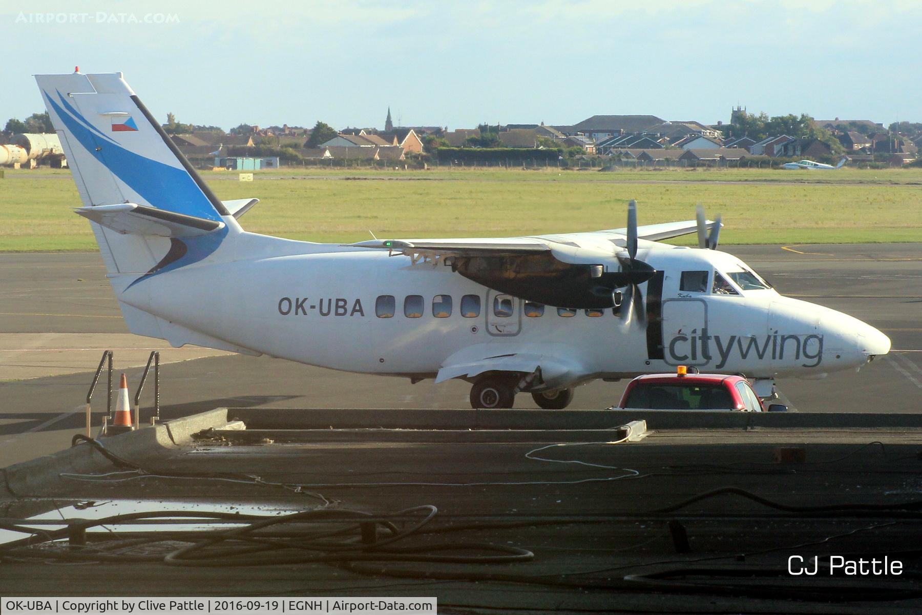 OK-UBA, 1989 Let L-410UVP-E3 Turbolet C/N 892319, At the terminal at Blackpool EGNH