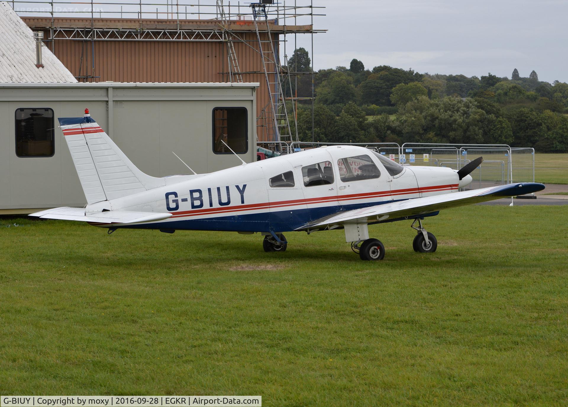 G-BIUY, 1981 Piper PA-28-181 Cherokee Archer II C/N 28-8190133, Piper Cherokee Archer II at Redhill. Ex N8318X