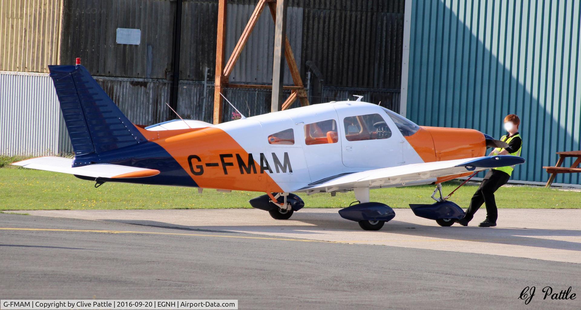 G-FMAM, 1973 Piper PA-28-151 Cherokee Warrior C/N 28-7415056, at Blackpool EGNH