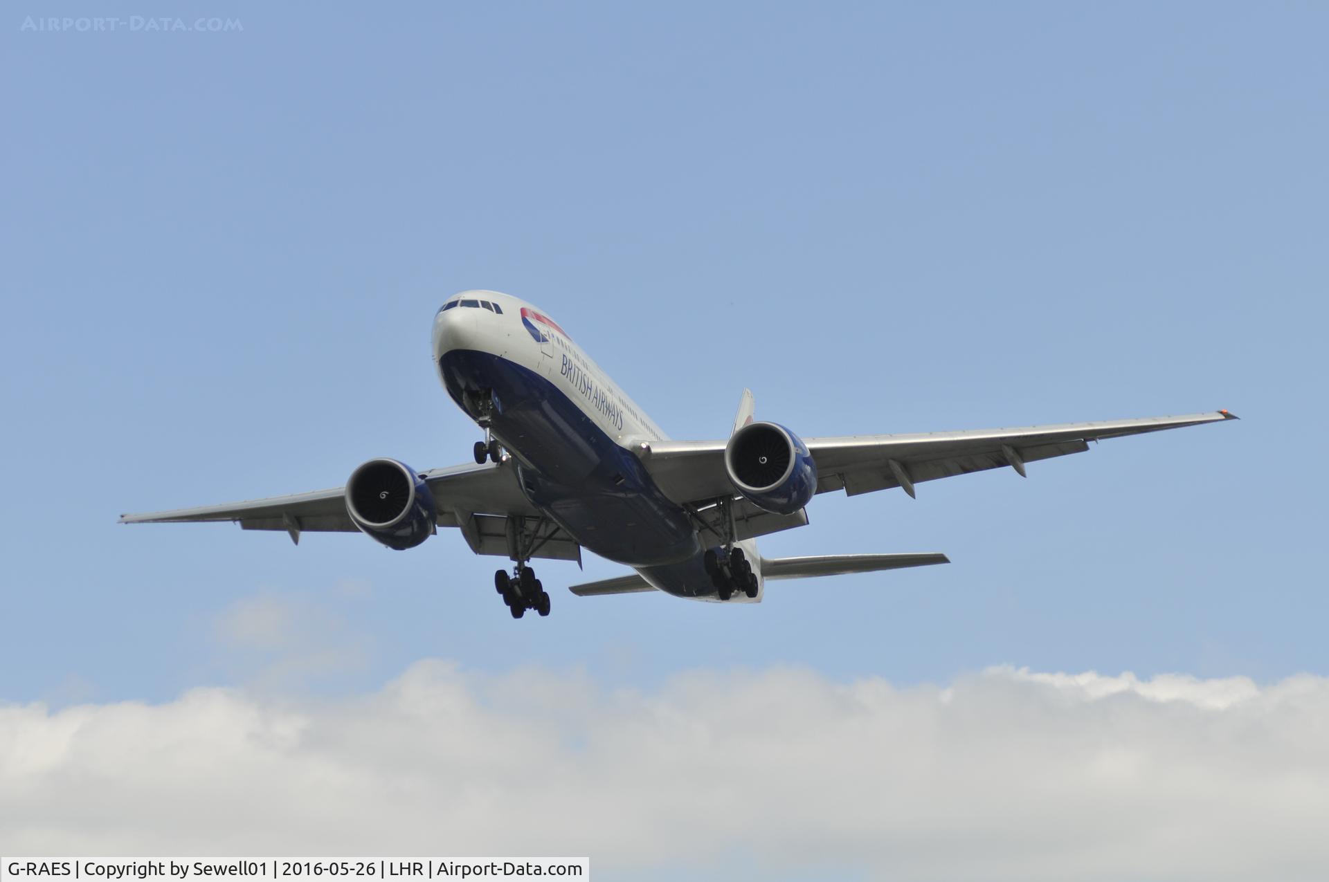 G-RAES, 1997 Boeing 777-236 C/N 27491, Landing at LHR