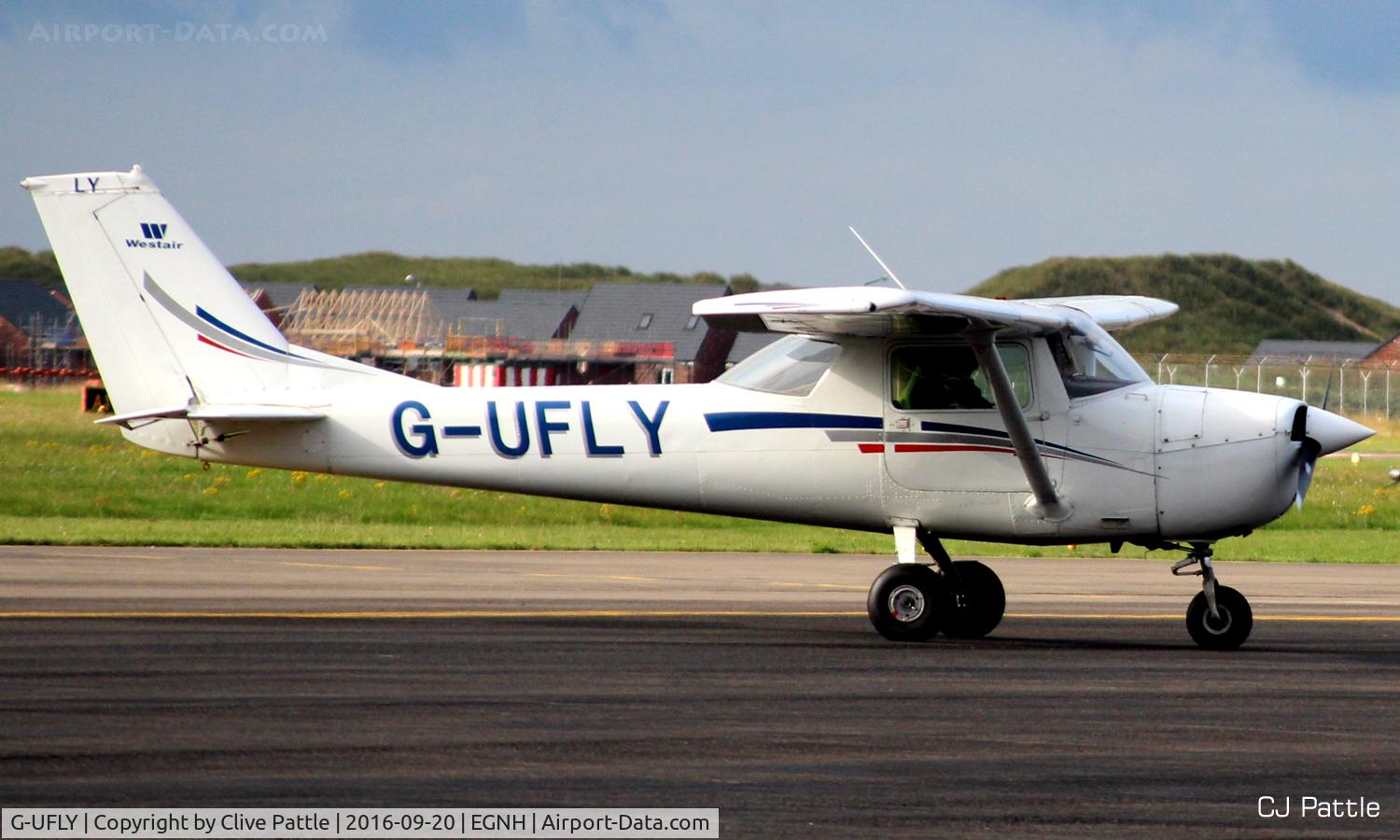 G-UFLY, 1967 Reims Cessna F150H C/N 0264, In action at Blackpool EGNH