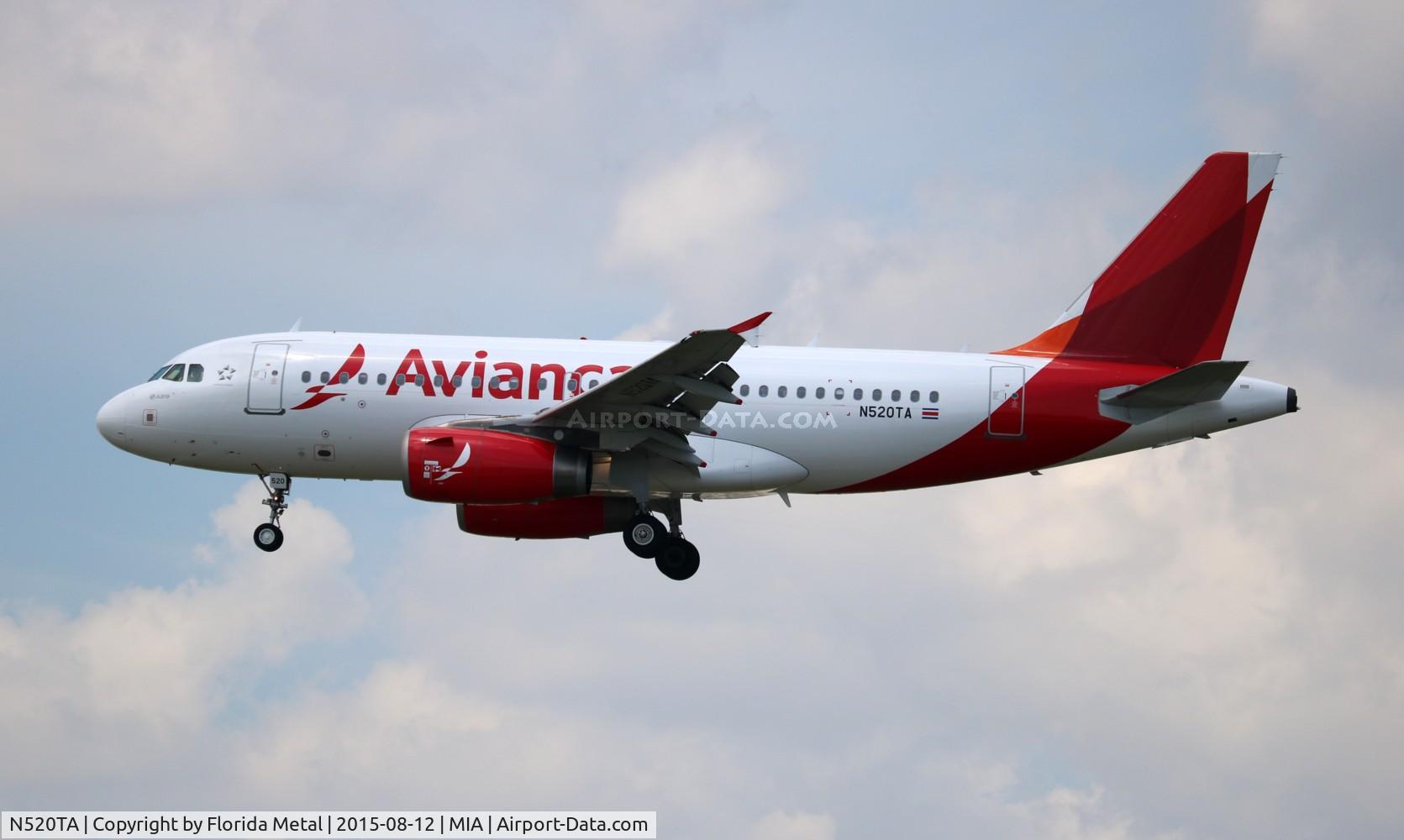 N520TA, 2007 Airbus A319-132 C/N 3248, Avianca