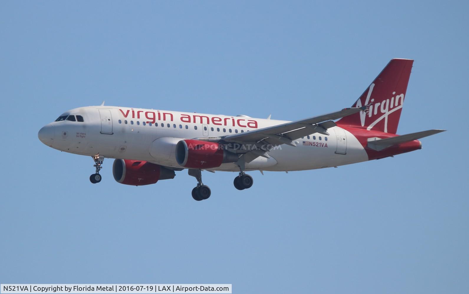 N521VA, 2006 Airbus A319-112 C/N 2773, Virgin America