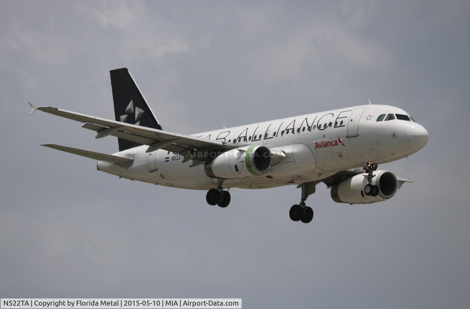 N522TA, 2012 Airbus A319-132 C/N 5219, Taca A319