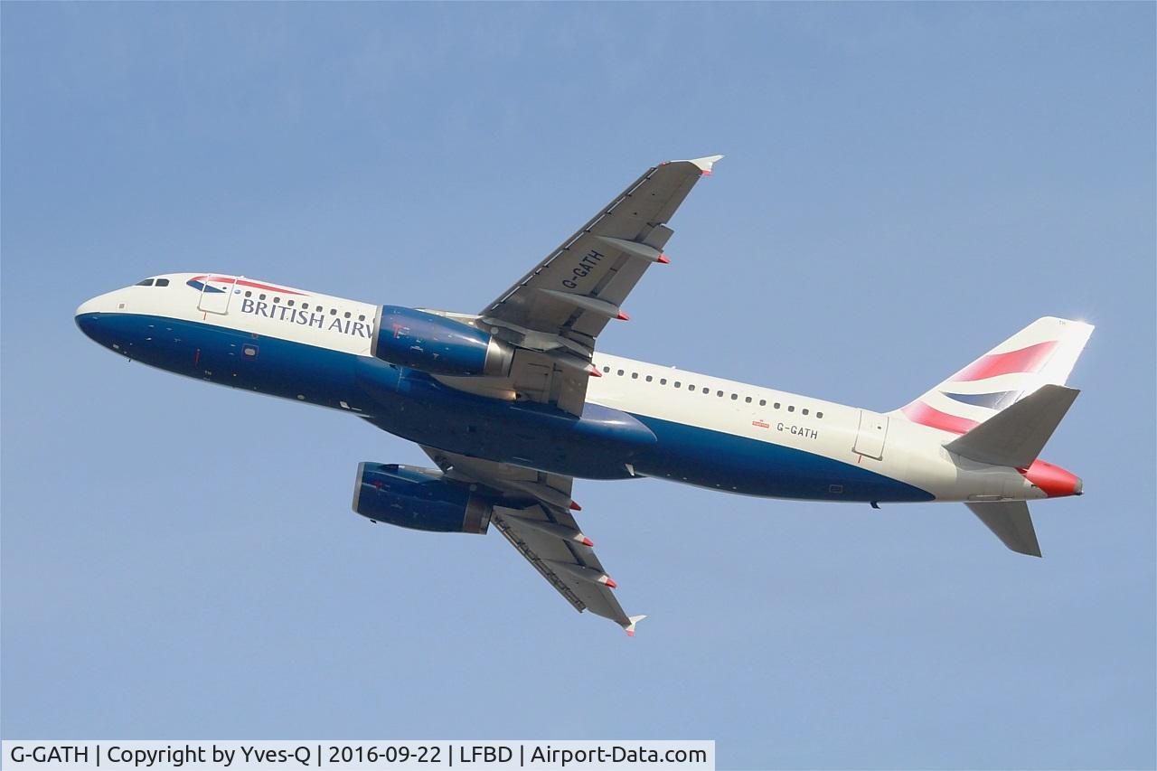 G-GATH, 2001 Airbus A320-233 C/N 1482, Airbus A320-233, Take off rwy 23, Bordeaux Mérignac airport (LFBD-BOD)