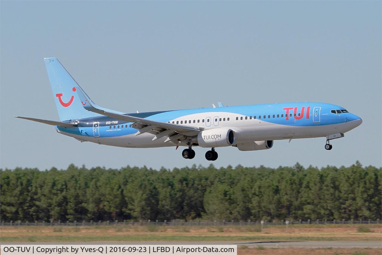 OO-TUV, 2011 Boeing 737-86J C/N 36883, Boeing 737-86J, On final rwy 05, Bordeaux Mérignac airport (LFBD-BOD)