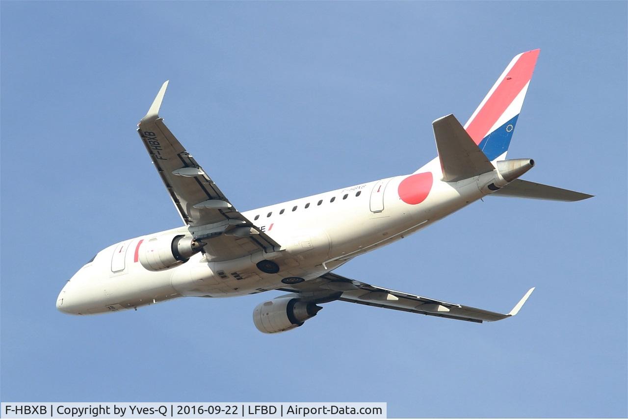 F-HBXB, 2008 Embraer 170LR (ERJ-170-100LR) C/N 17000250, Embraer ERJ-170ST, Take off rwy 23, Bordeaux Mérignac airport (LFBD-BOD)