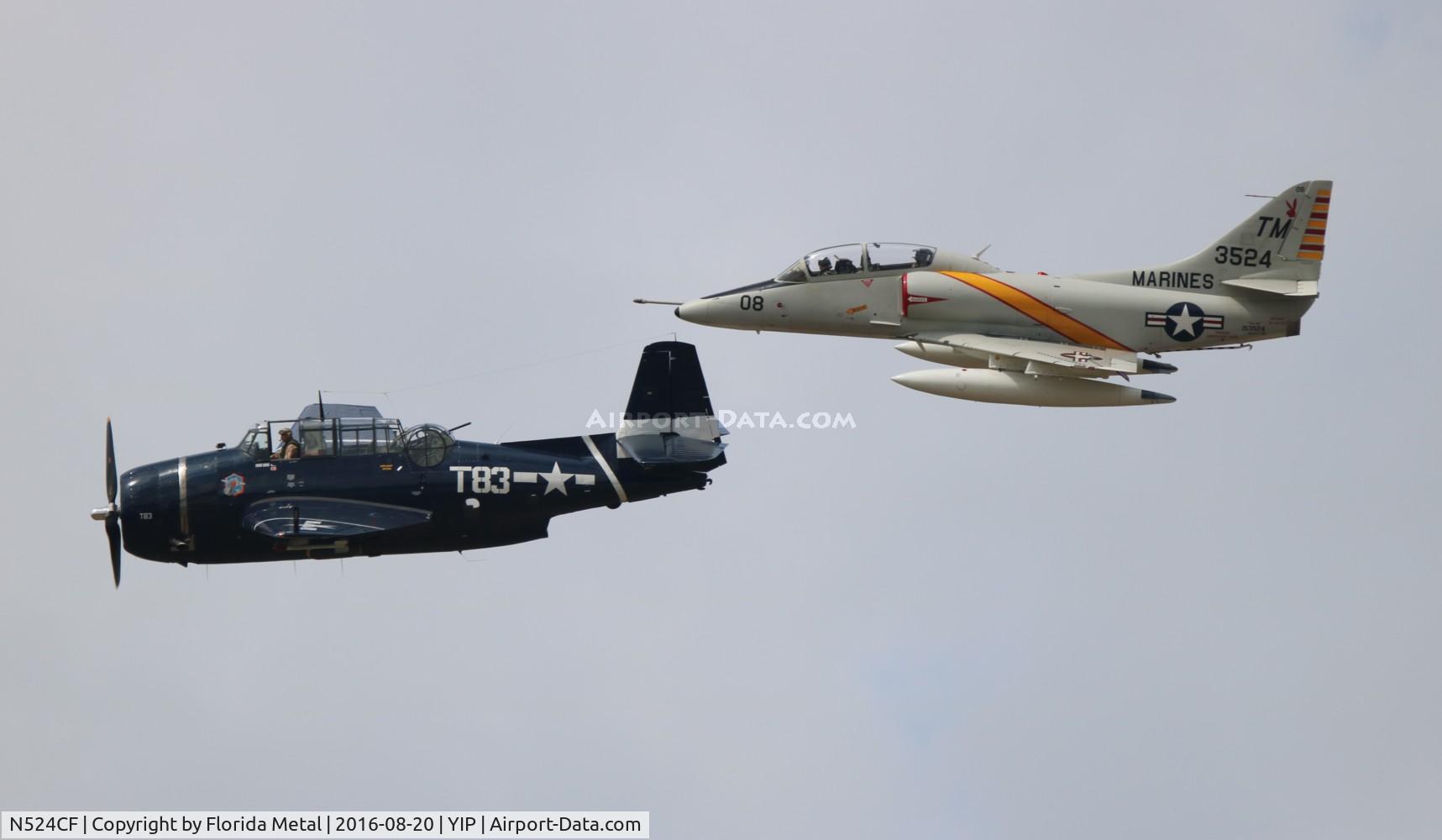 N524CF, 1967 Douglas TA-4F Skyhawk C/N 13590, Skyhawk and TBM Legacy flight