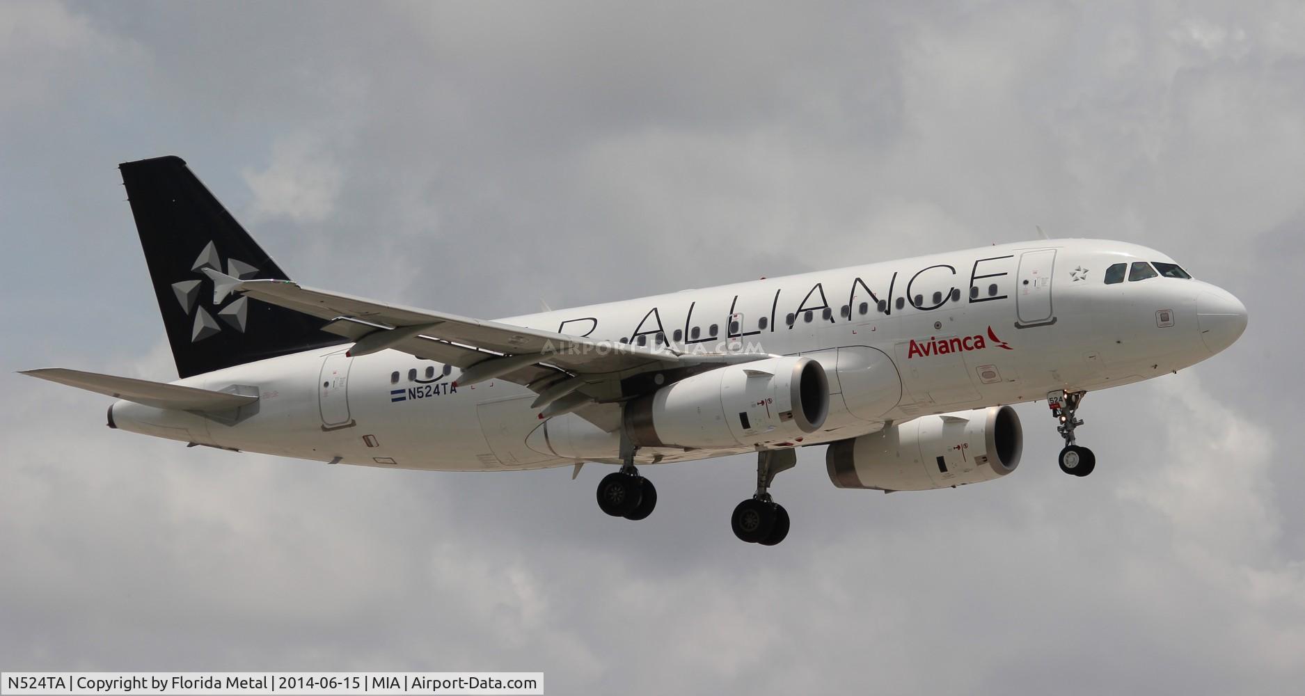 N524TA, 2012 Airbus A319-132 C/N 5280, Avianca