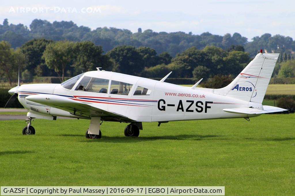 G-AZSF, 1972 Piper PA-28R-200-2 Cherokee Arrow II C/N 28R-7235048, Visiting Aircraft @ EGBO.