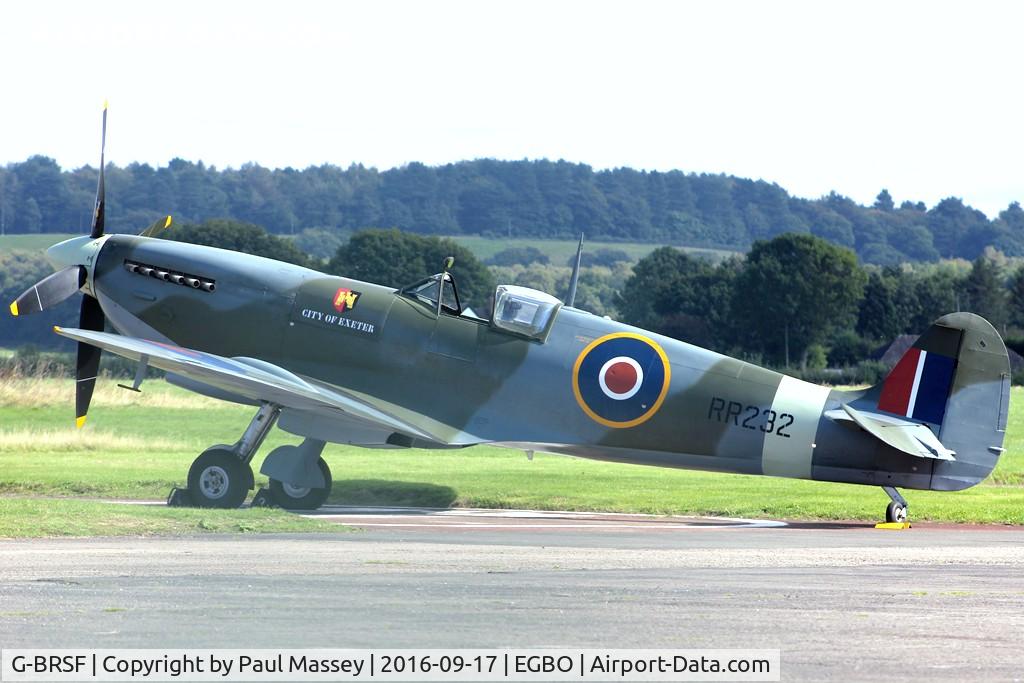 G-BRSF, 1943 Supermarine 361 Spitfire HF.IX C/N CBAF.IX.3279, Stayed overnight.