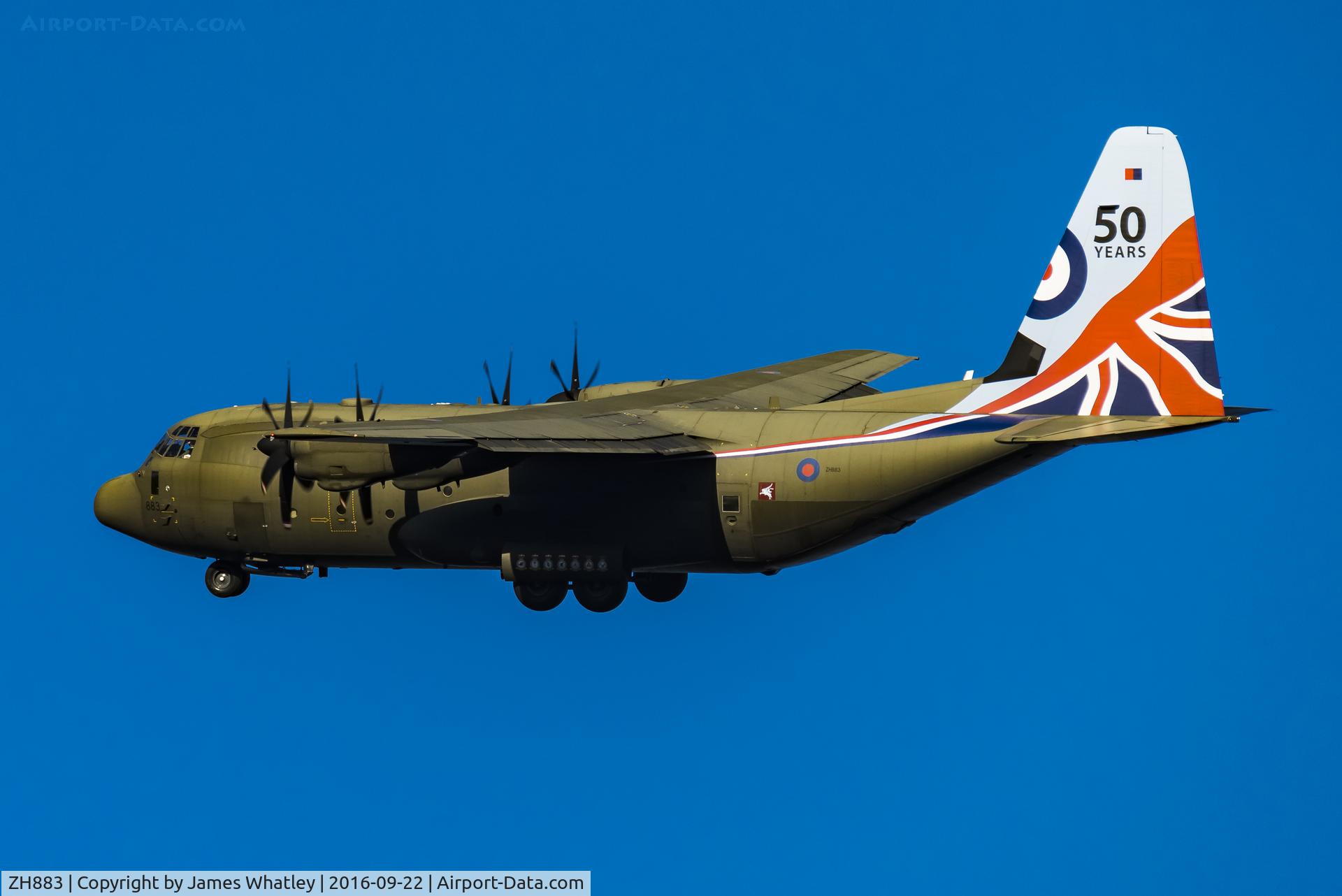 ZH883, 1999 Lockheed Martin C-130J Hercules C.5 C/N 382-5481, Numerous circuits near Stonehenge from Boscombe Down