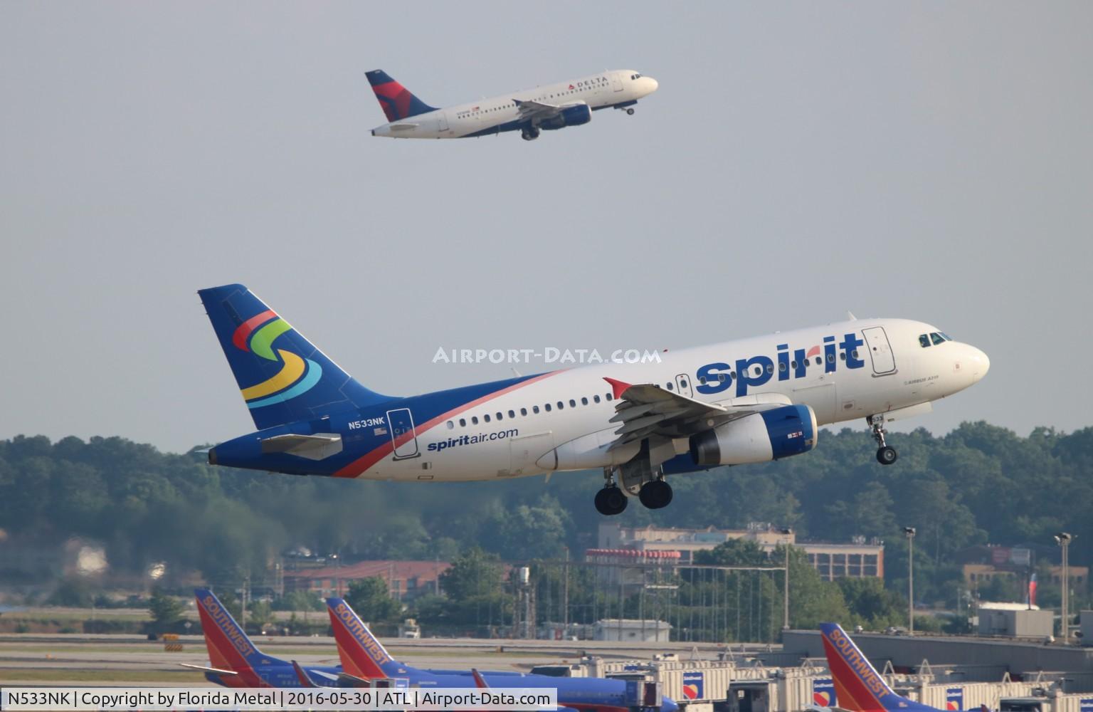N533NK, 2008 Airbus A319-132 C/N 3393, Spirit