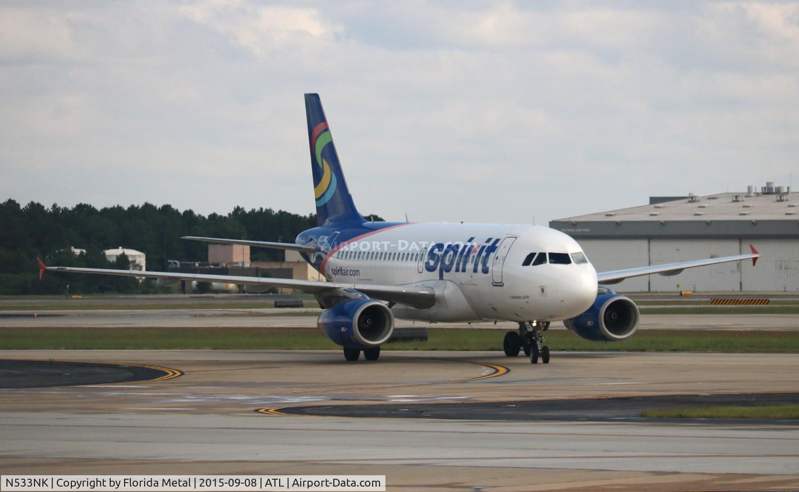 N533NK, 2008 Airbus A319-132 C/N 3393, Spirit