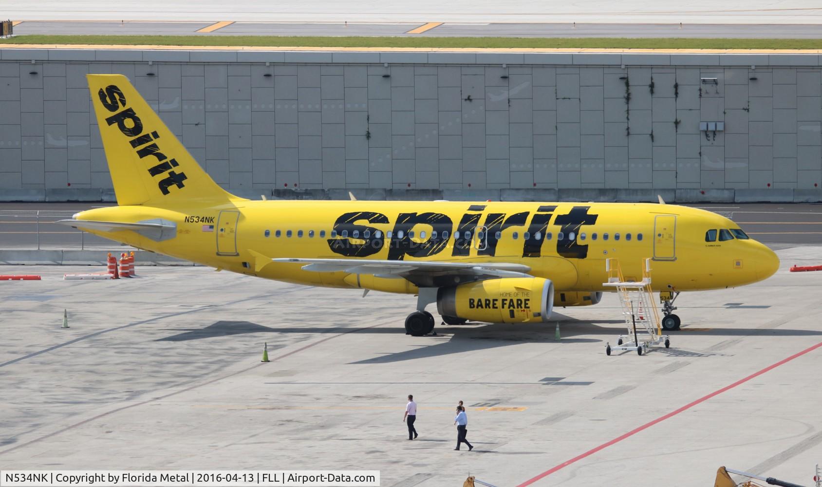 N534NK, 2008 Airbus A319-132 C/N 3395, Spirit