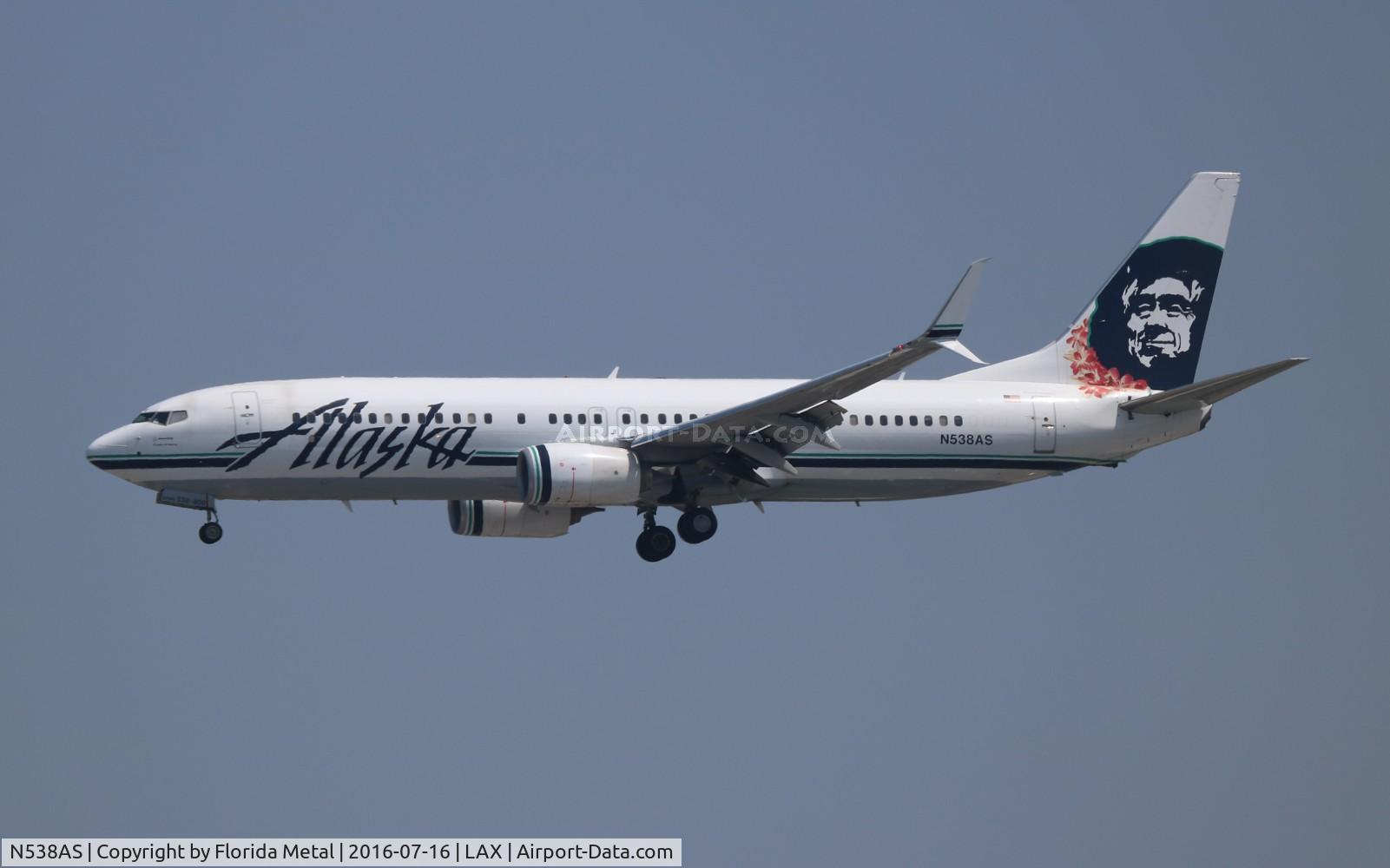 N538AS, 2012 Boeing 737-890 C/N 41188, Alaska