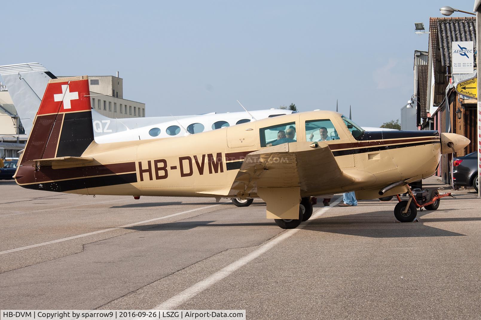 HB-DVM, 1967 Mooney M20E C/N 670003, waiting in front of the maintenance hangar