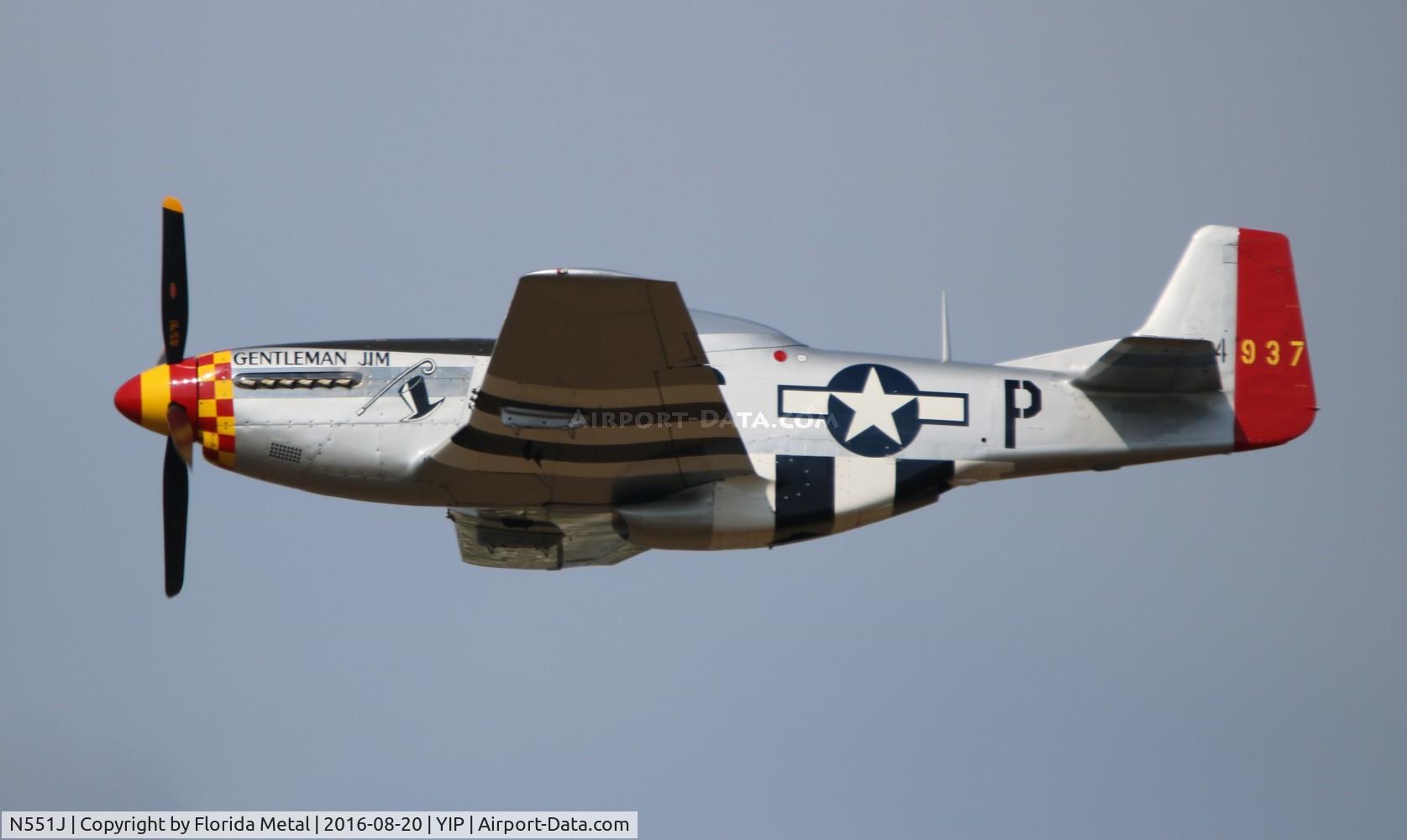N551J, 1957 North American P-51D Mustang C/N 44-74230, Gentleman Jim