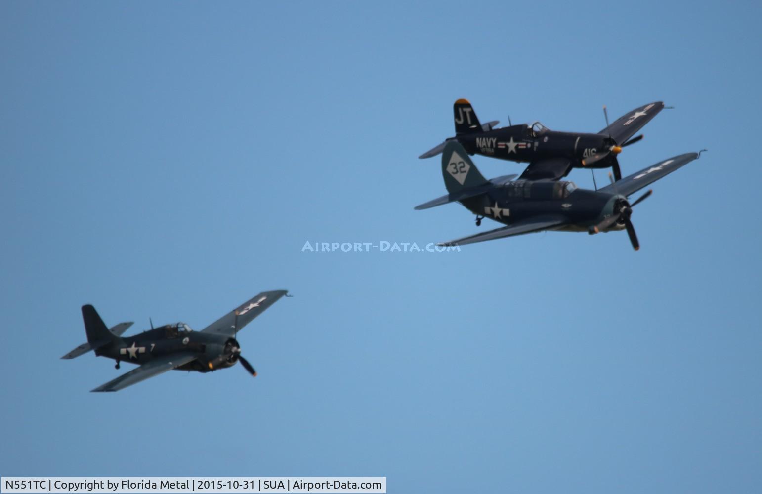 N551TC, 1944 General Motors (Grumman) FM-2 Wildcat C/N 47160, FM-2 Wildcat with TBM Avenger and Corsair