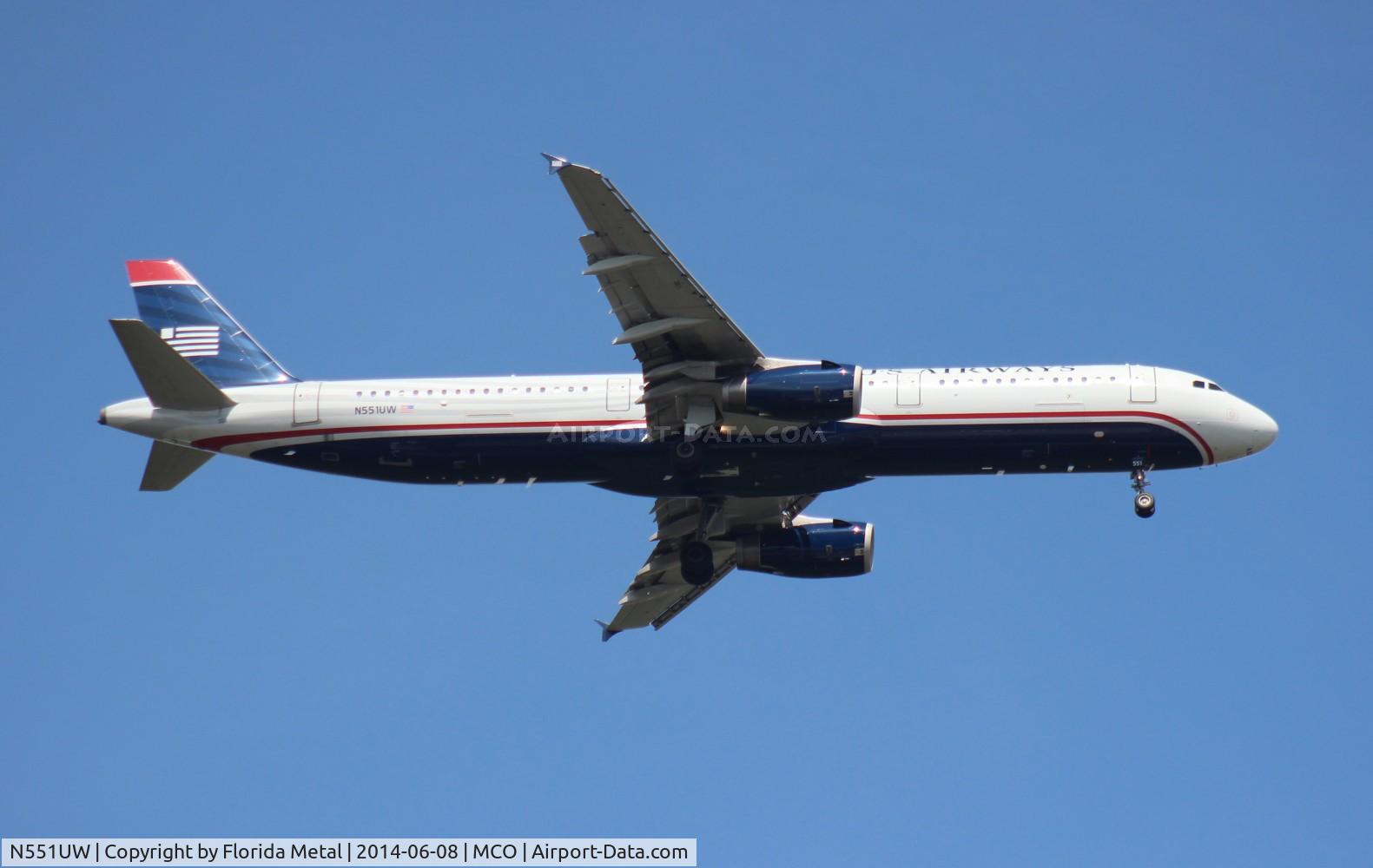 N551UW, 2011 Airbus A321-231 C/N 4940, USAirways