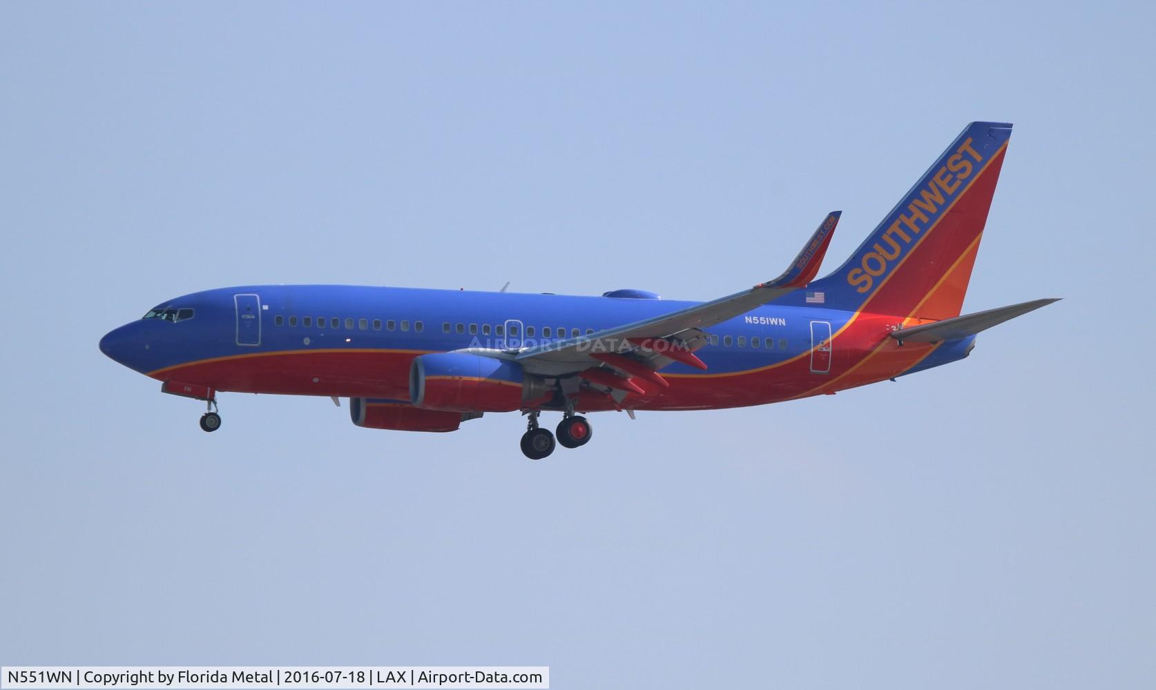 N551WN, 2001 Boeing 737-76Q C/N 30280, Southwest