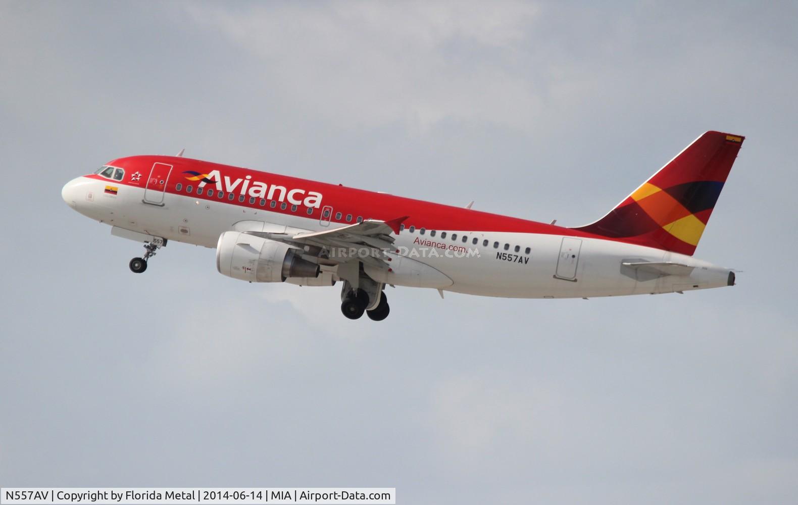 N557AV, 2012 Airbus A319-115 C/N 5057, Avianca