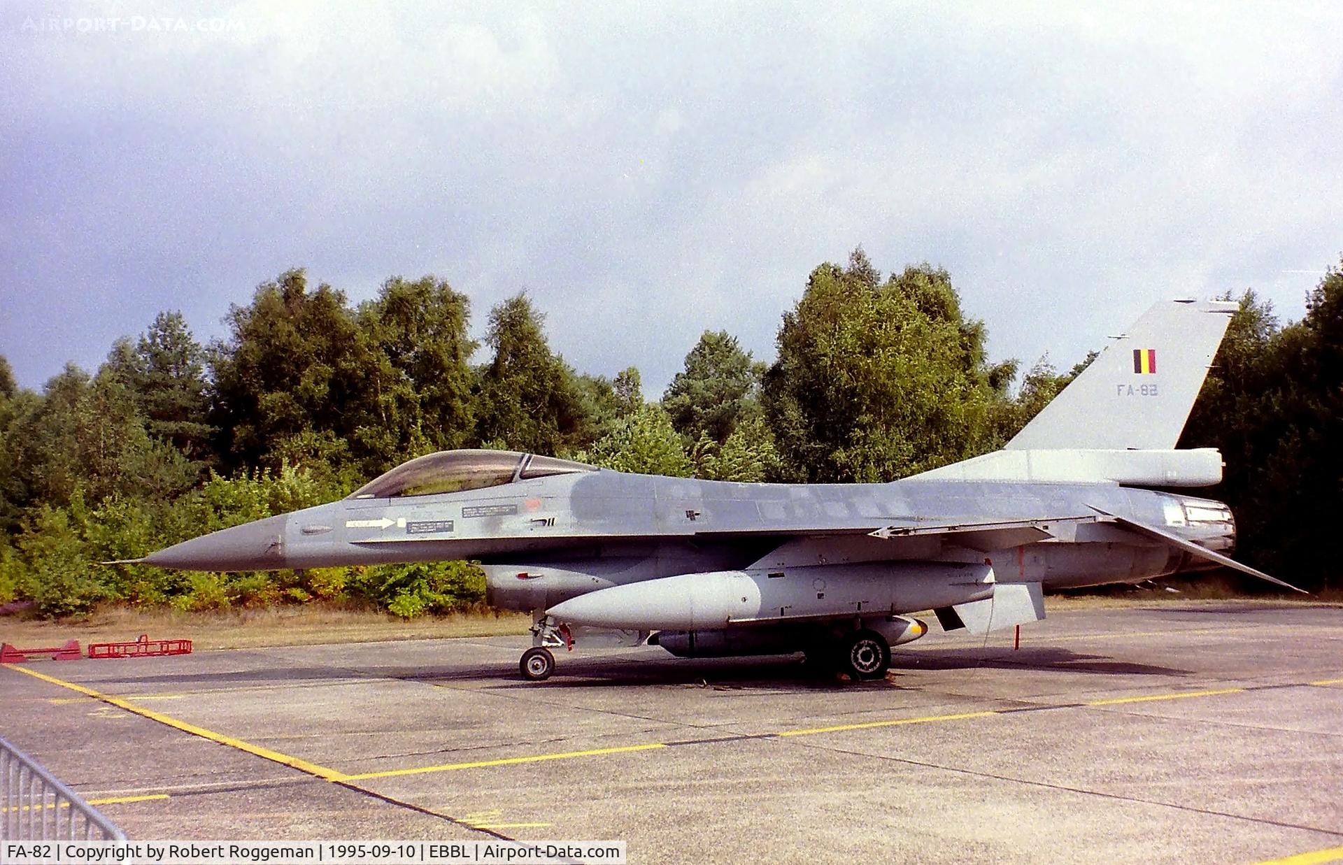 FA-82, SABCA F-16AM Fighting Falcon C/N 6H-82, F-16A.RECCEPOD.
