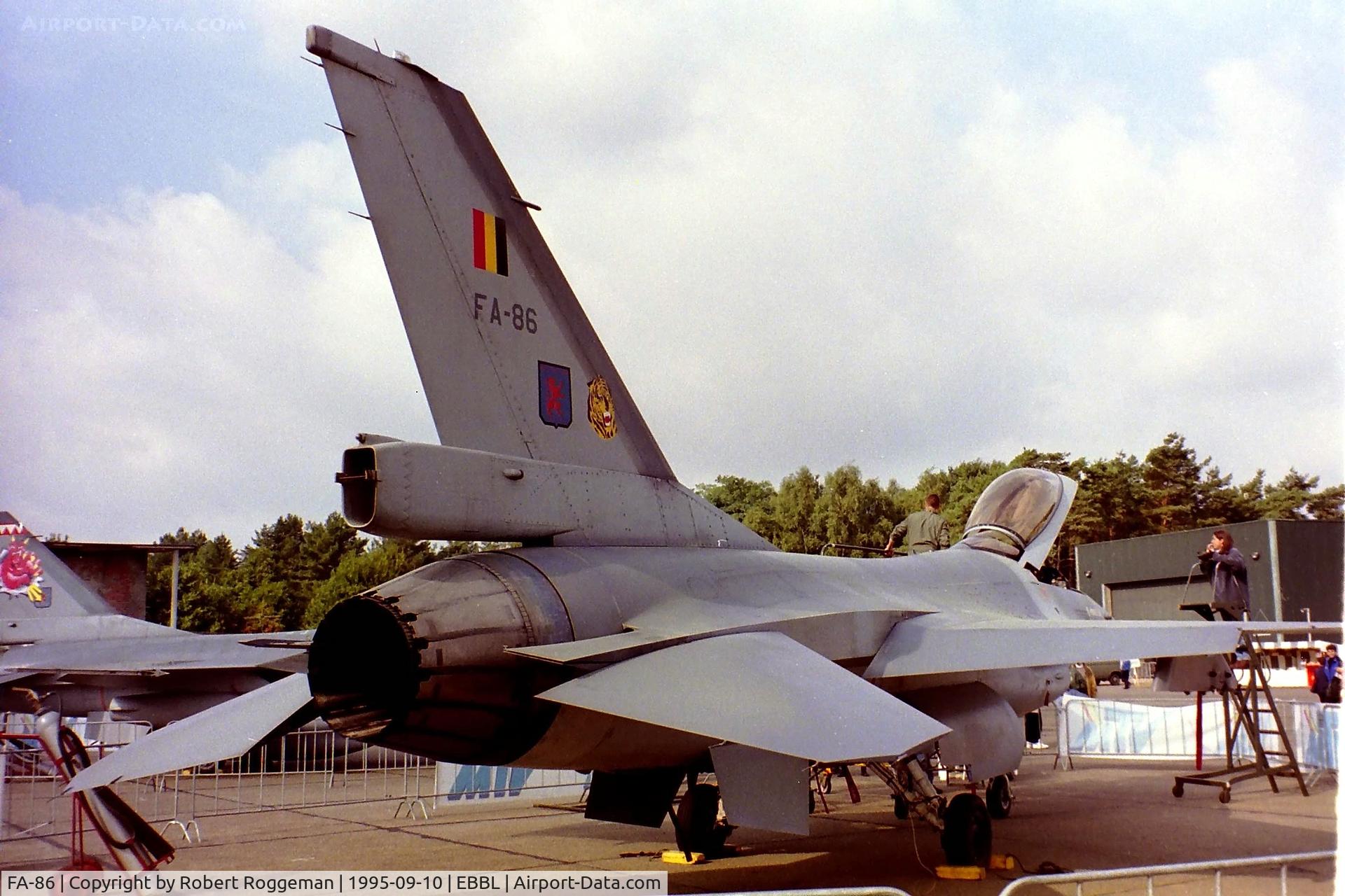 FA-86, SABCA F-16AM Fighting Falcon C/N 6H-86, F-16A.31 SQN.
