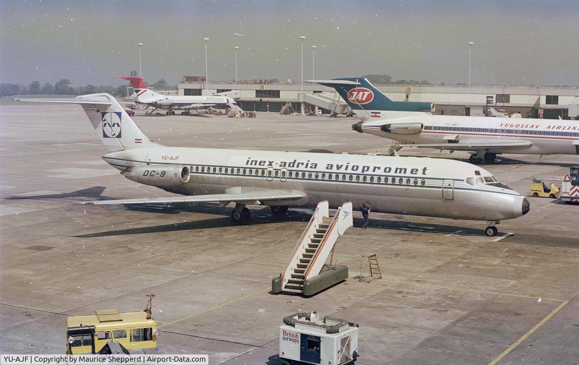 YU-AJF, 1973 Douglas DC-9-32 C/N 47570, Ringway 1979