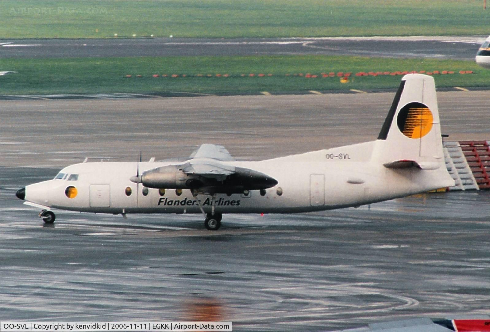 OO-SVL, 1959 Fokker F.27-100 Friendship C/N 10113, Flanders Airlines