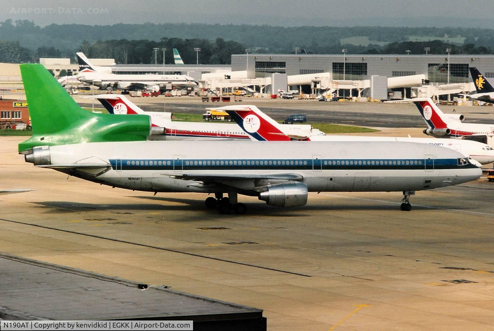 N190AT, 1974 Lockheed L-1011-385-1 TriStar 50 C/N 193C-1086, American Trans Air in basic Aer Lingus colours.