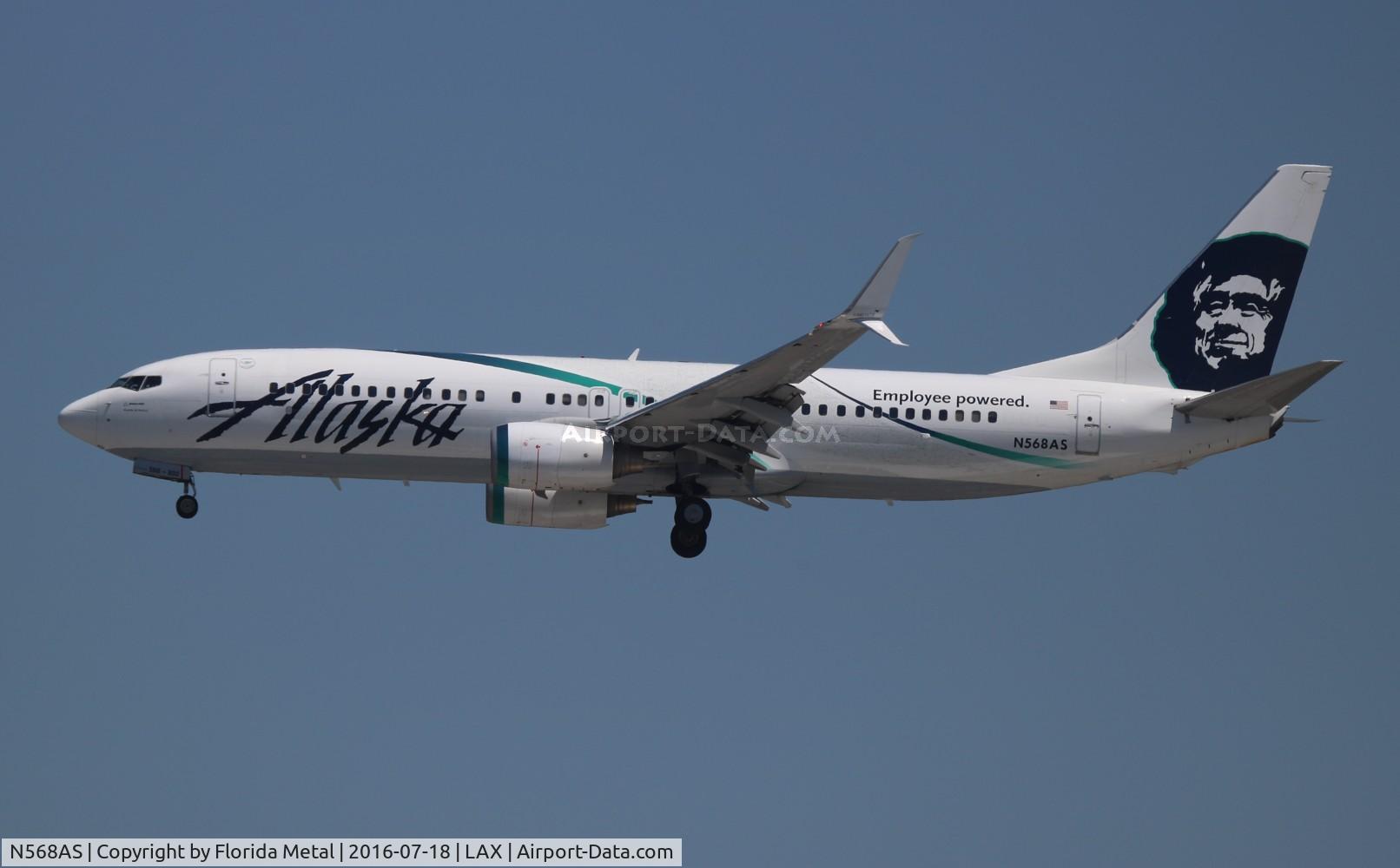 N568AS, 2007 Boeing 737-890 C/N 35183, Alaska