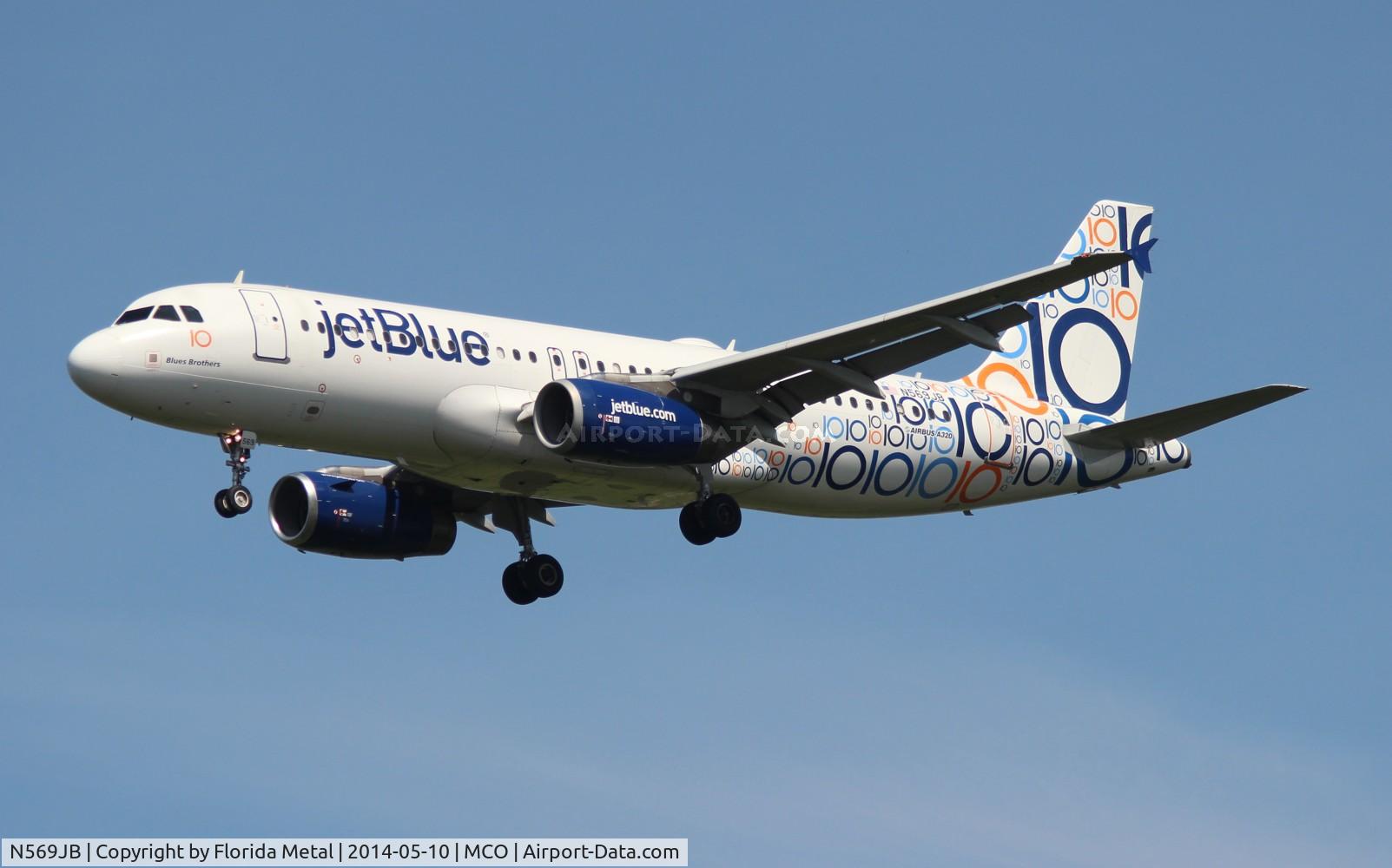 N569JB, 2003 Airbus A320-232 C/N 2075, Jet Blue 10 years