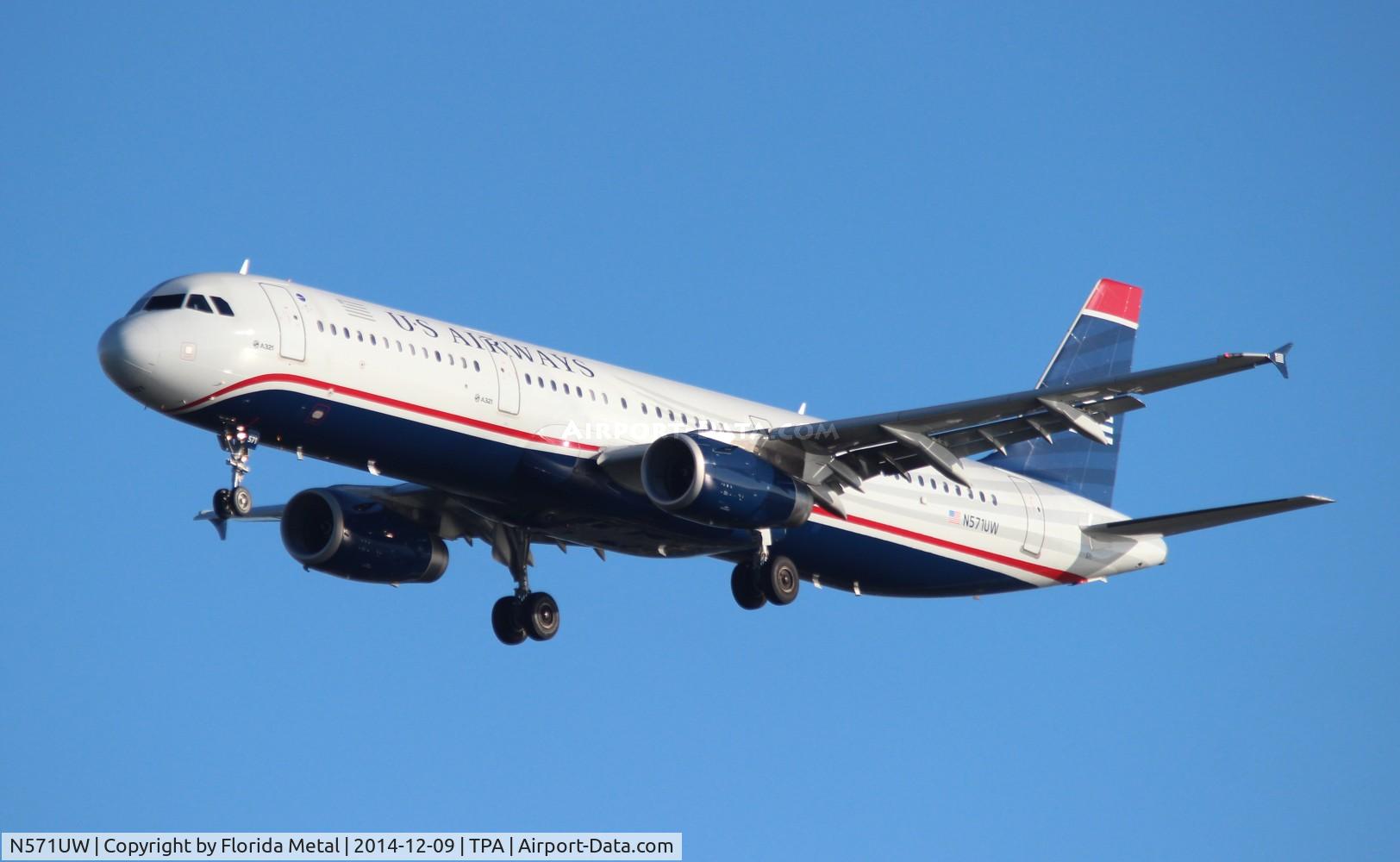 N571UW, 2013 Airbus A321-231 C/N 5800, USAirways