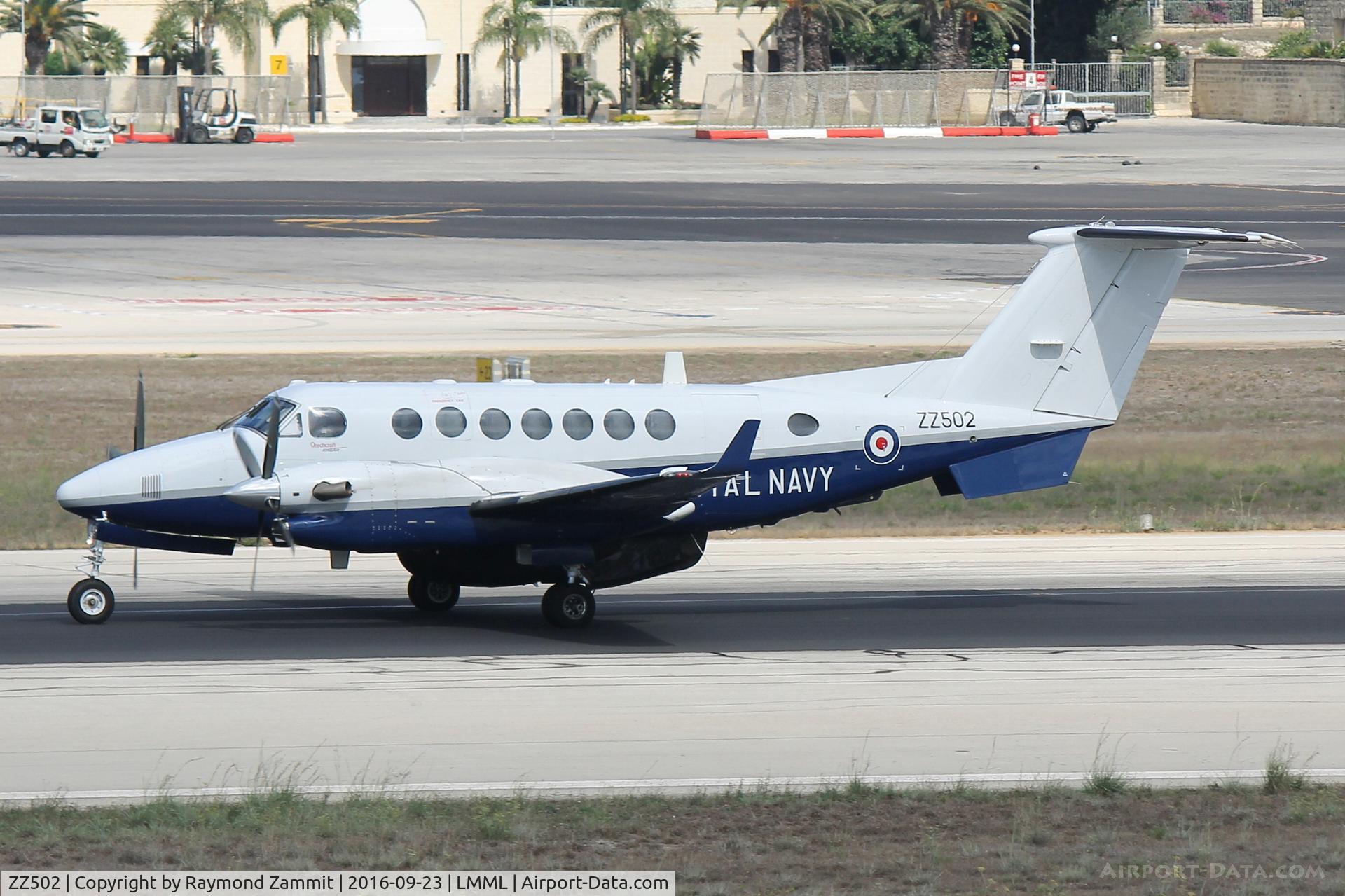 ZZ502, 2008 Hawker Beechcraft B350CER Avenger T1 C/N FL629, Hawker Beechcraft B350 Avenger T1 ZZ502 Royal Navy