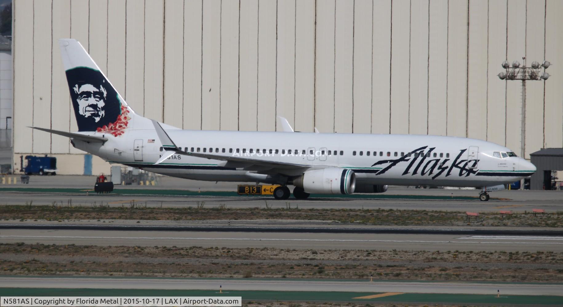 N581AS, 2007 Boeing 737-890 C/N 35188, Alaska