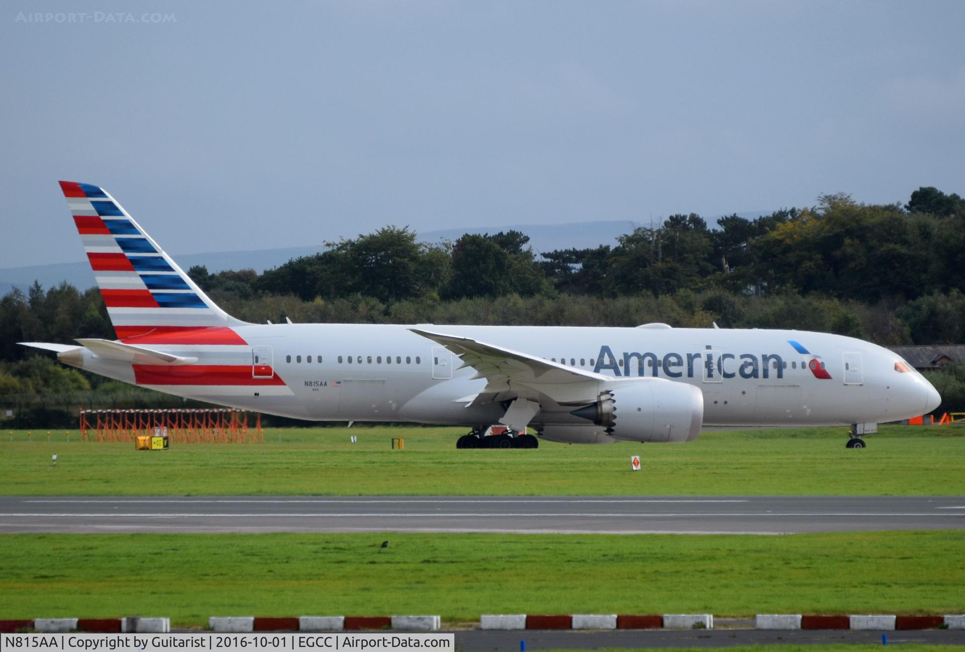 N815AA, 2016 Boeing 787-8 Dreamliner C/N 40633, At Manchester