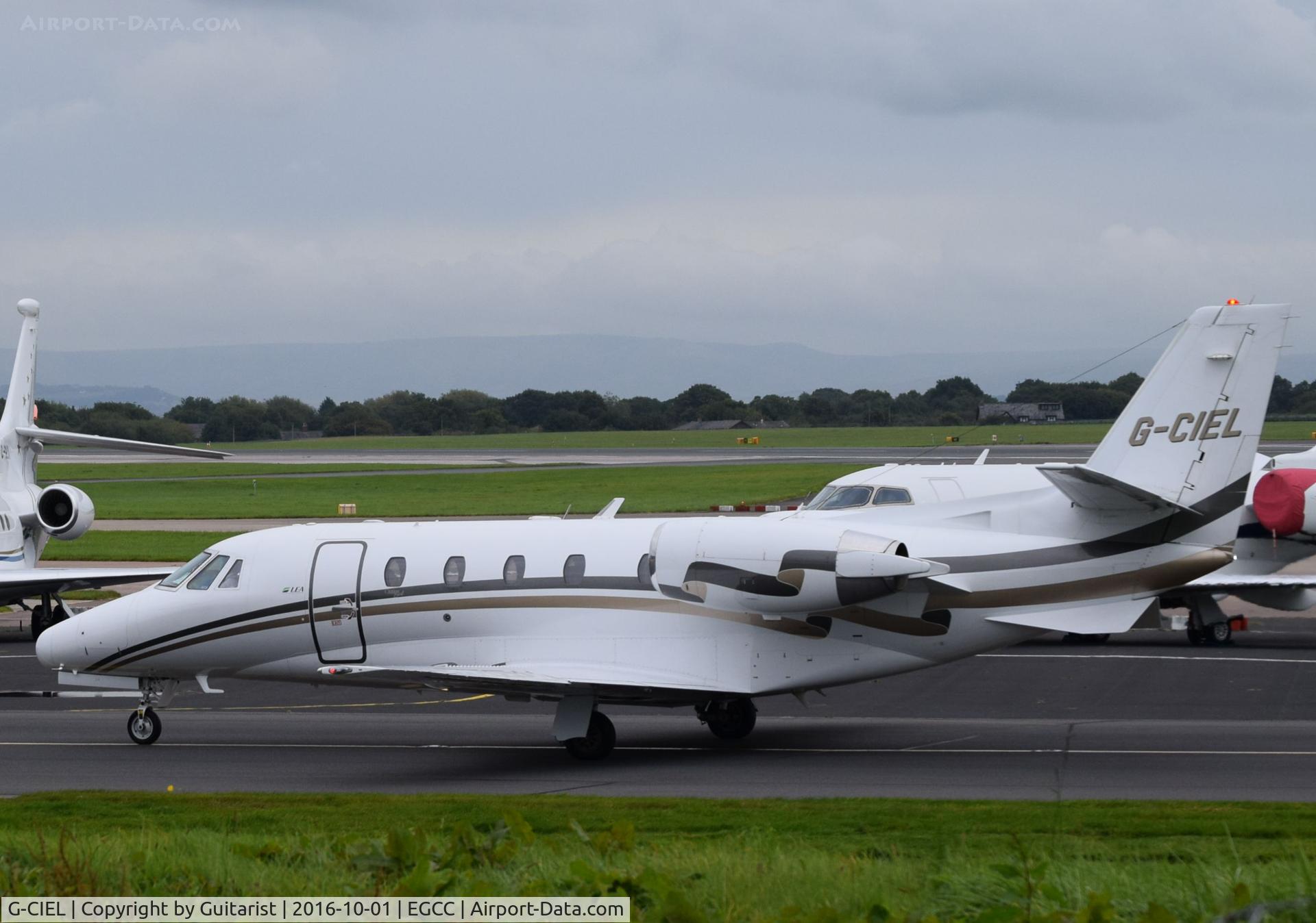 G-CIEL, 2002 Cessna 560XL Citation Excel C/N 560-5247, At Manchester